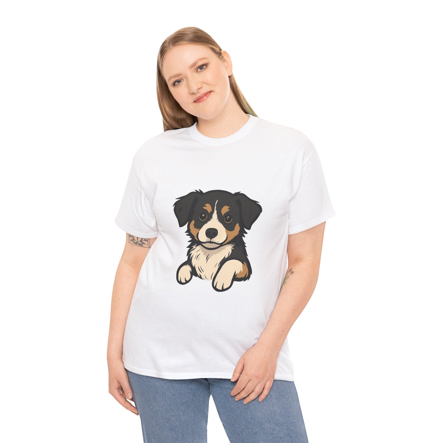 Adorable Dog Graphic Tee, Pet Lover Shirt, Gift for Dog Owners, Casual Everyday Wear, Doggie Vibes T-Shirt