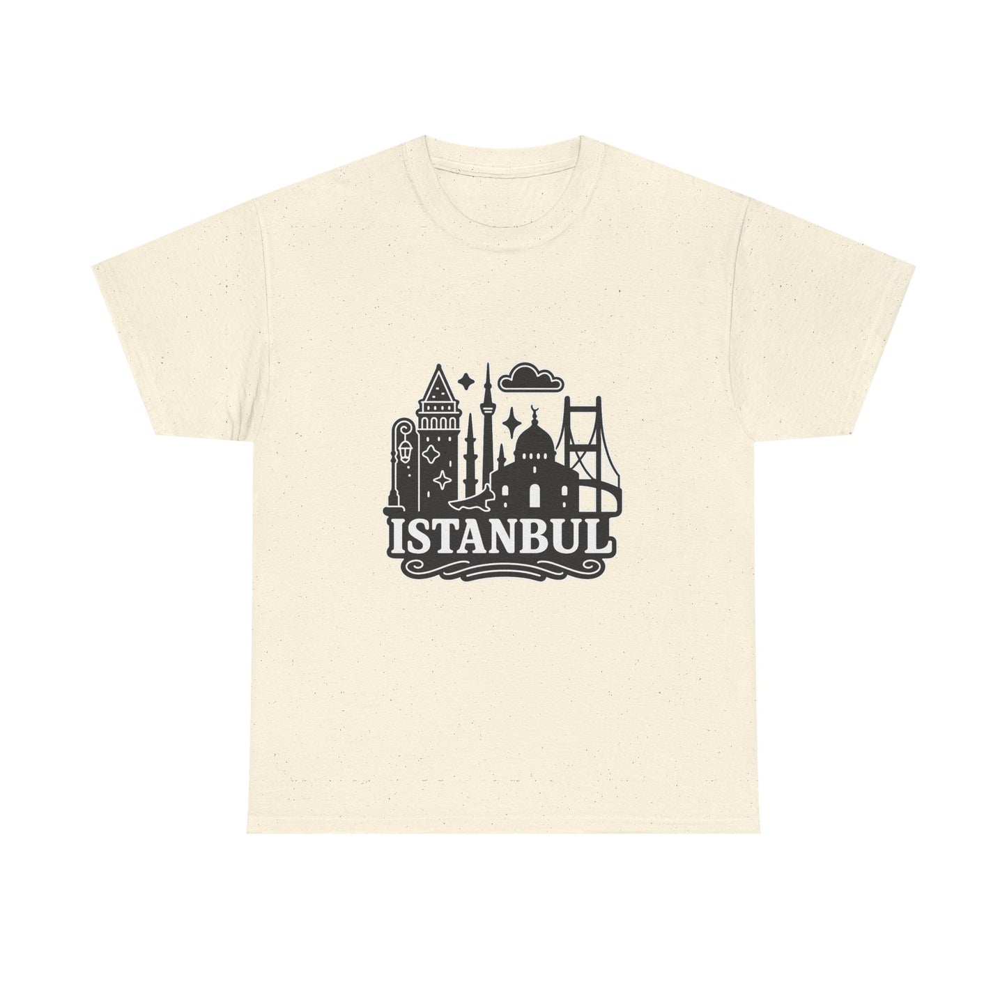 Istanbul Cityscape Unisex Heavy Cotton Tee, Travel Shirt, Gift for Travelers, Casual Style, Urban Outfit, Adventure Apparel