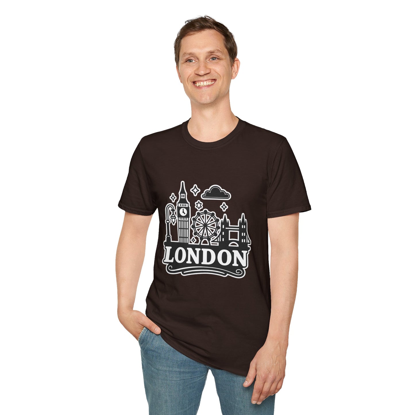 London Skyline Graphic Unisex T-Shirt, Travel Shirt, City Lover Gift, Holiday Apparel, Souvenir Tee