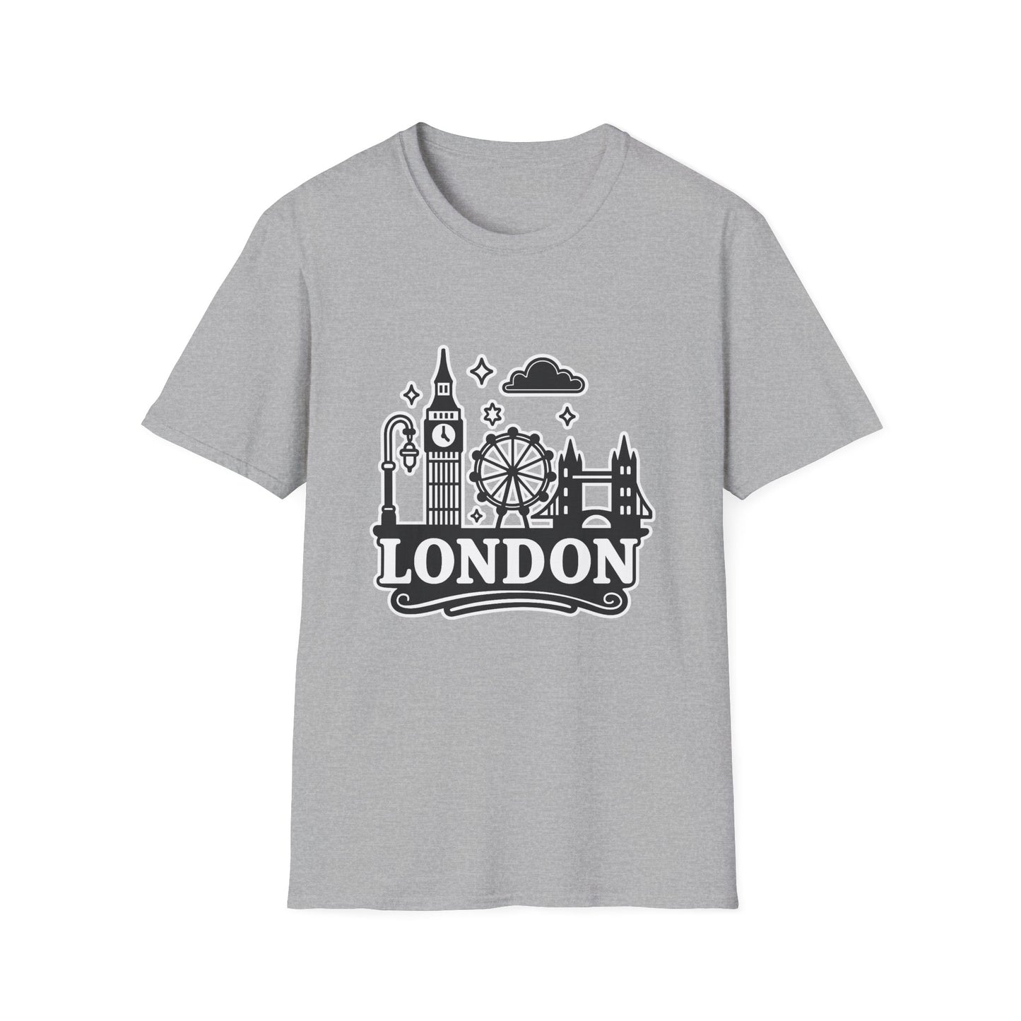 London Skyline Graphic Unisex T-Shirt, Travel Shirt, City Lover Gift, Holiday Apparel, Souvenir Tee