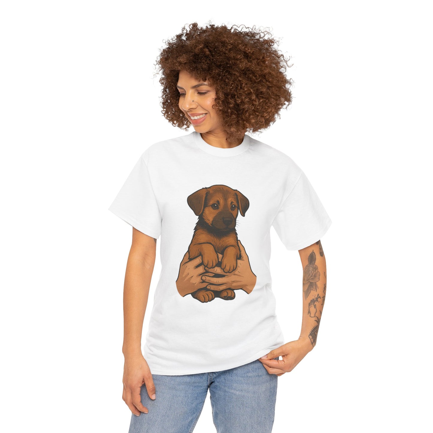 Adorable Puppy Love Unisex Tee - Perfect Gift for Dog Lovers, Animal Rescue Advocates, Pet Adoption Events, Casual Wear, Gift for Dogs