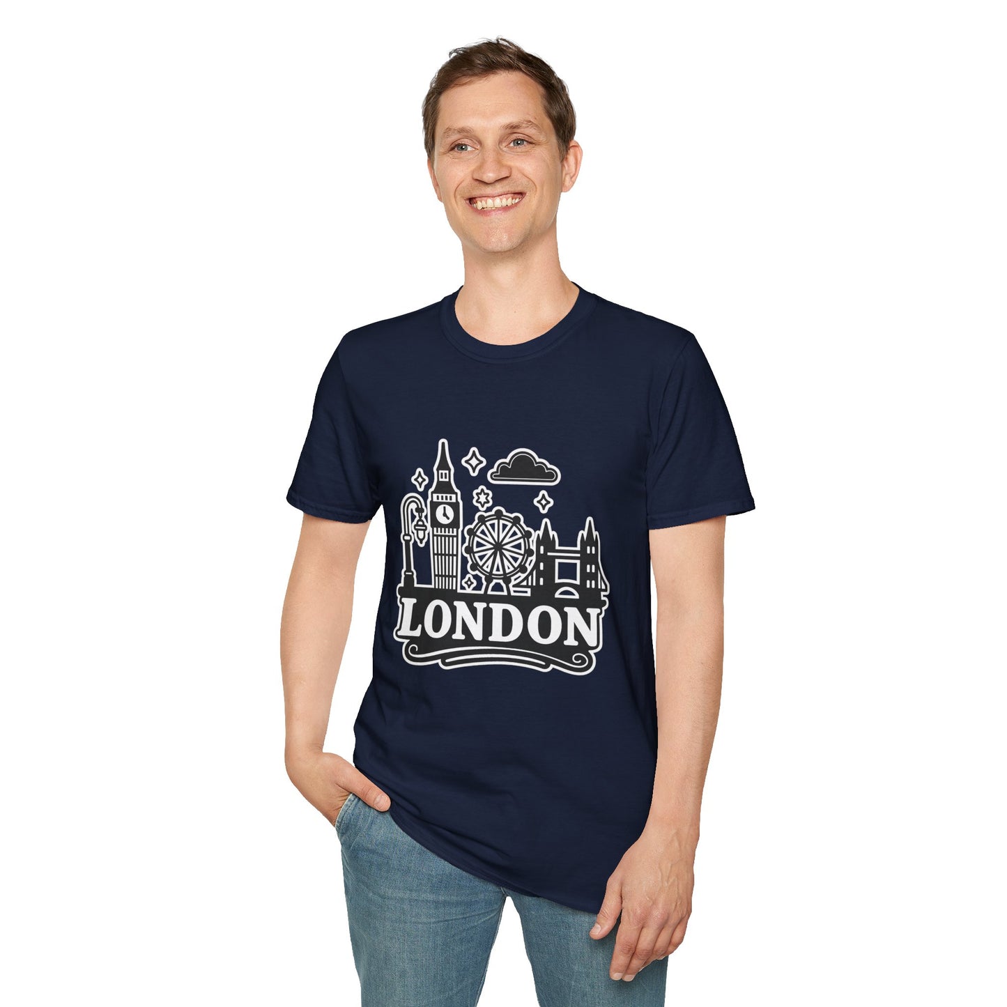 London Skyline Graphic Unisex T-Shirt, Travel Shirt, City Lover Gift, Holiday Apparel, Souvenir Tee