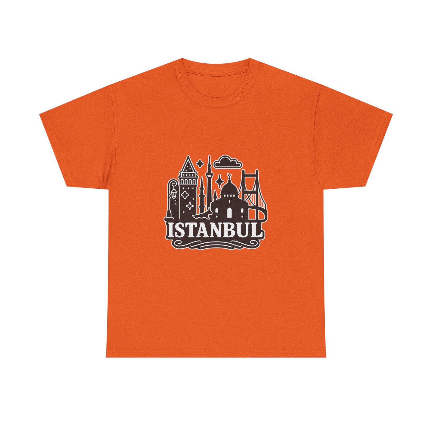 Istanbul Cityscape Unisex Heavy Cotton Tee, Travel Shirt, Gift for Travelers, Casual Style, Urban Outfit, Adventure Apparel