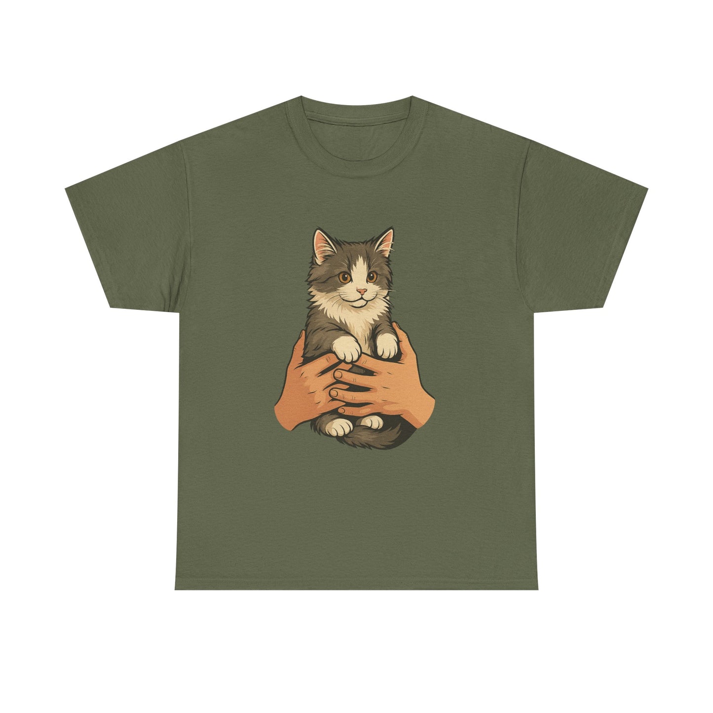 Cat Lover's Unisex Heavy Cotton Tee - Cute Cat Design, Pet Owner Gift, Animal Lover Shirt, Cozy Everyday Wear, Perfect for Birthdays