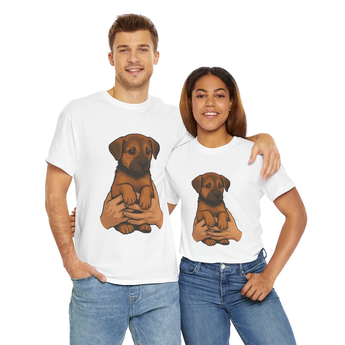 Adorable Puppy Love Unisex Tee - Perfect Gift for Dog Lovers, Animal Rescue Advocates, Pet Adoption Events, Casual Wear, Gift for Dogs