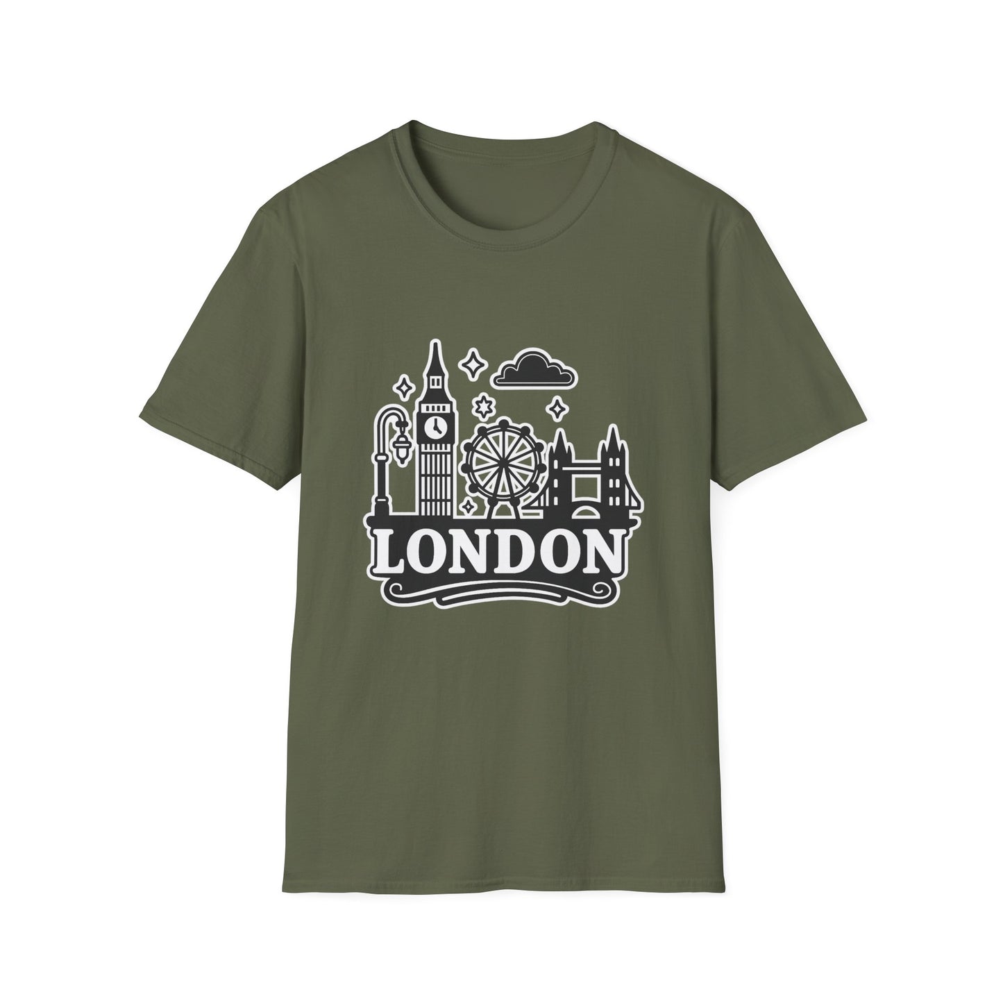 London Skyline Graphic Unisex T-Shirt, Travel Shirt, City Lover Gift, Holiday Apparel, Souvenir Tee