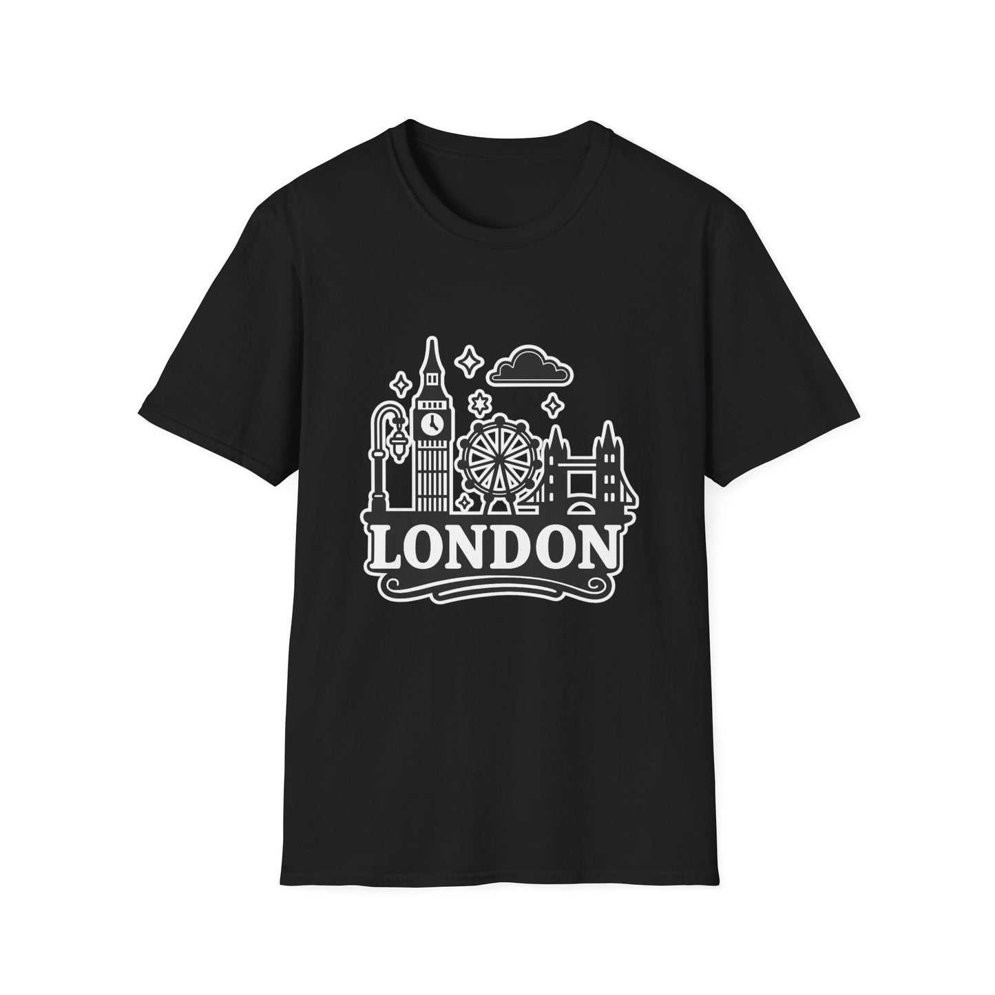 London Skyline Graphic Unisex T-Shirt, Travel Shirt, City Lover Gift, Holiday Apparel, Souvenir Tee