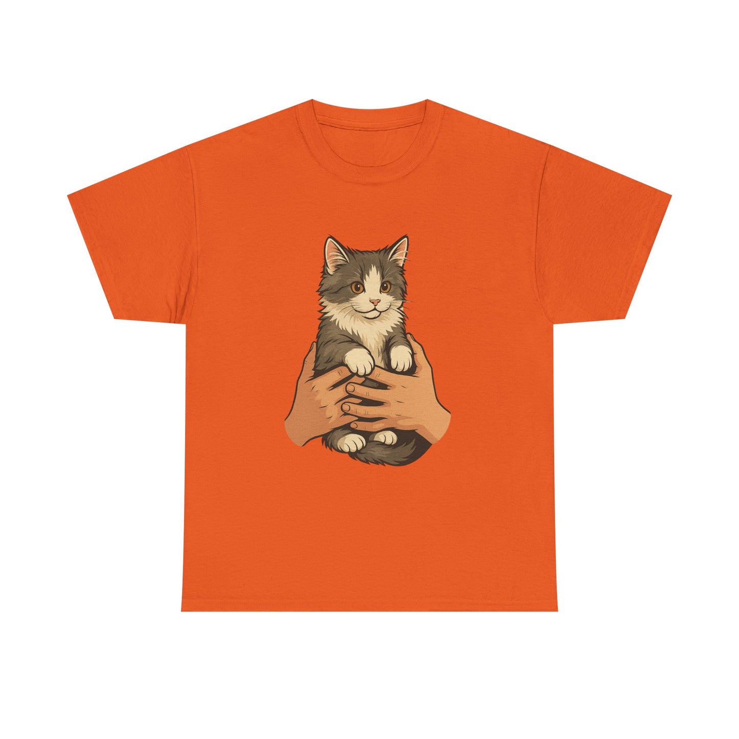 Cat Lover's Unisex Heavy Cotton Tee - Cute Cat Design, Pet Owner Gift, Animal Lover Shirt, Cozy Everyday Wear, Perfect for Birthdays