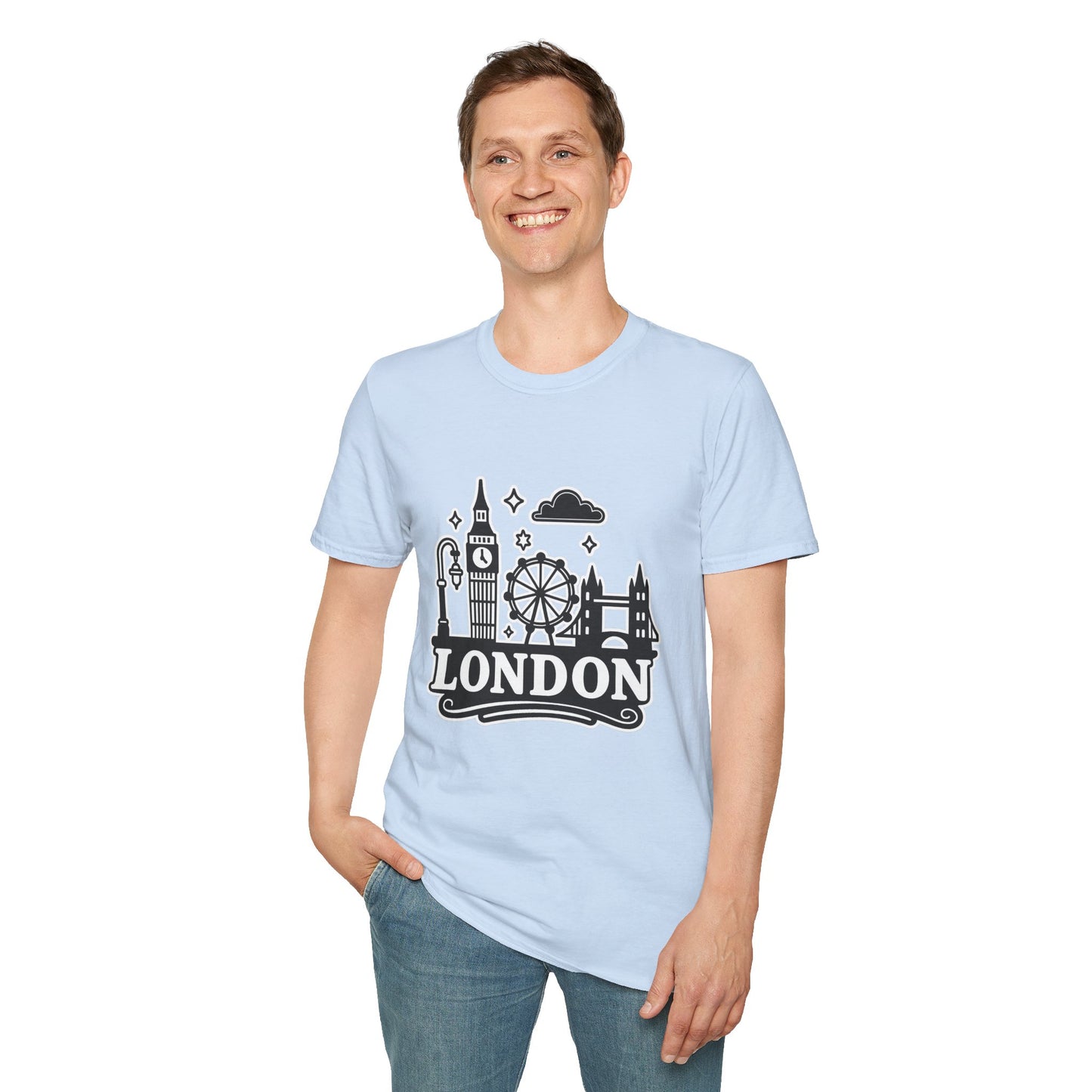 London Skyline Graphic Unisex T-Shirt, Travel Shirt, City Lover Gift, Holiday Apparel, Souvenir Tee