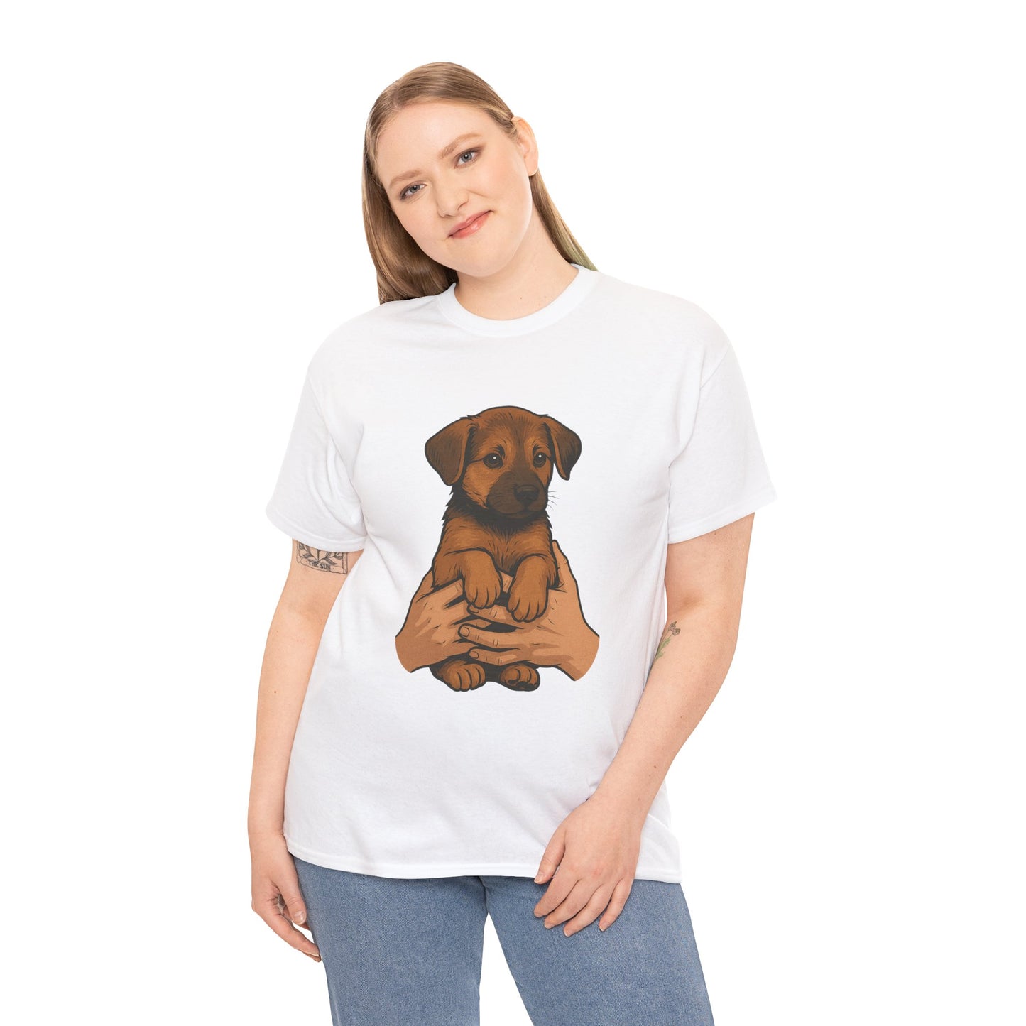 Adorable Puppy Love Unisex Tee - Perfect Gift for Dog Lovers, Animal Rescue Advocates, Pet Adoption Events, Casual Wear, Gift for Dogs