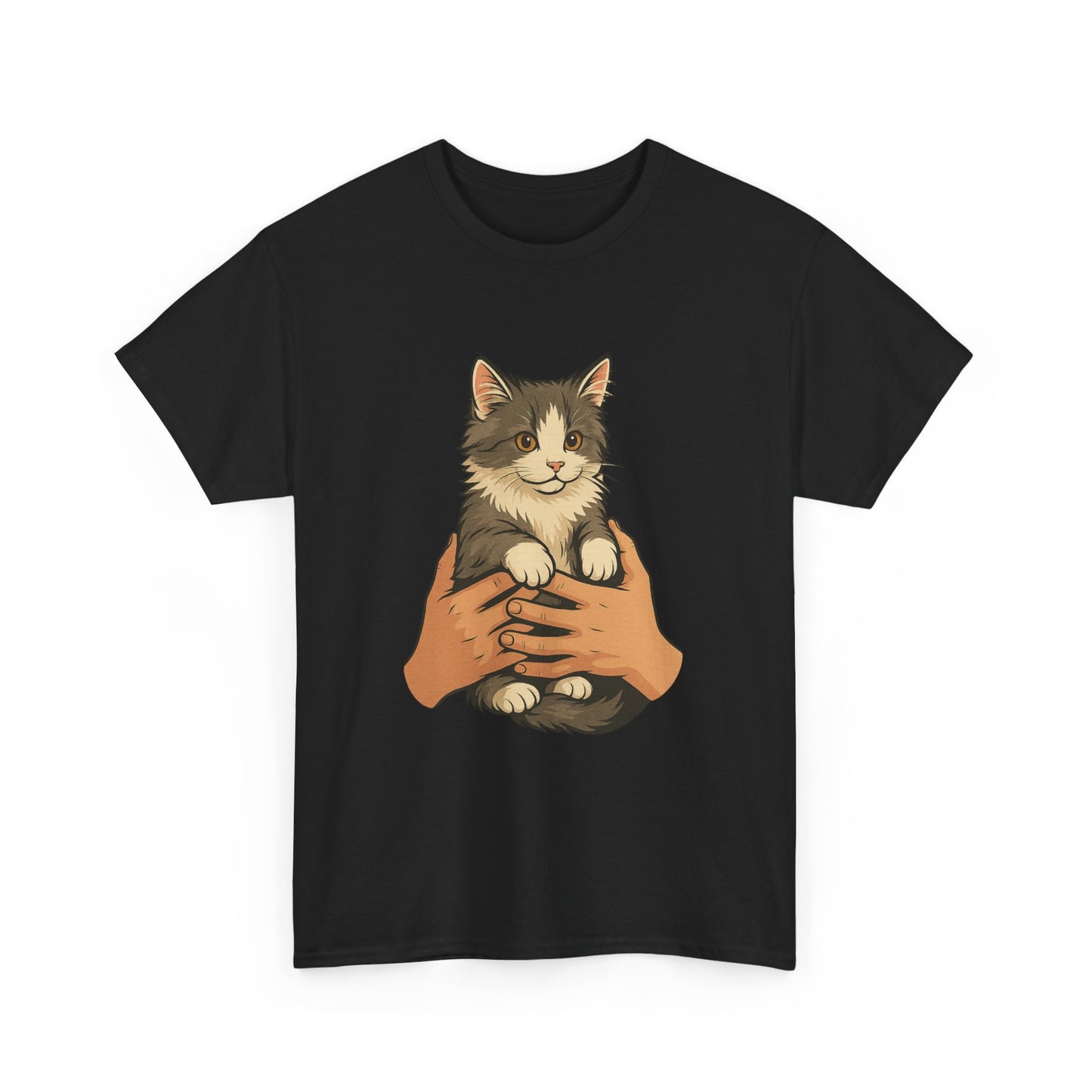 Cat Lover's Unisex Heavy Cotton Tee - Cute Cat Design, Pet Owner Gift, Animal Lover Shirt, Cozy Everyday Wear, Perfect for Birthdays