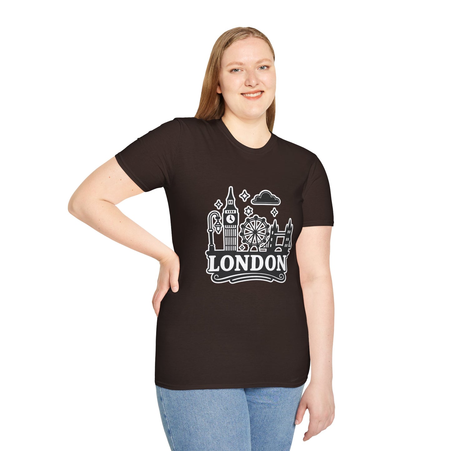 London Skyline Graphic Unisex T-Shirt, Travel Shirt, City Lover Gift, Holiday Apparel, Souvenir Tee