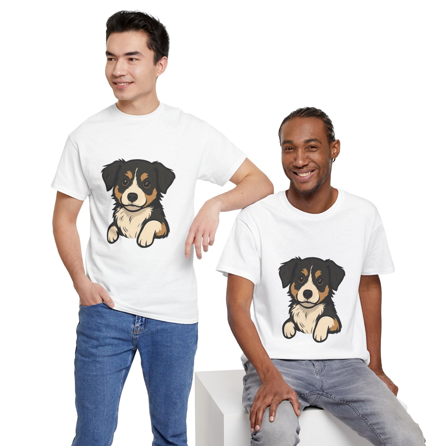Adorable Dog Graphic Tee, Pet Lover Shirt, Gift for Dog Owners, Casual Everyday Wear, Doggie Vibes T-Shirt