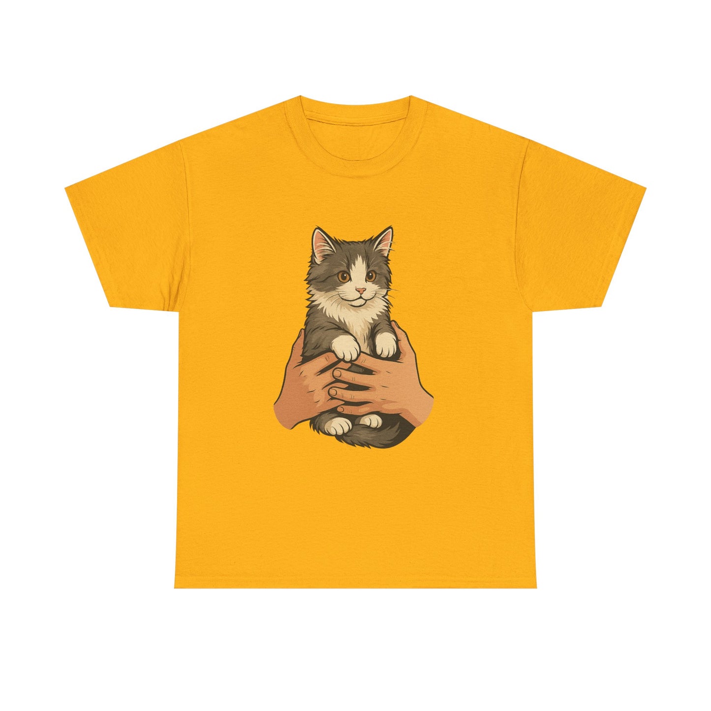 Cat Lover's Unisex Heavy Cotton Tee - Cute Cat Design, Pet Owner Gift, Animal Lover Shirt, Cozy Everyday Wear, Perfect for Birthdays
