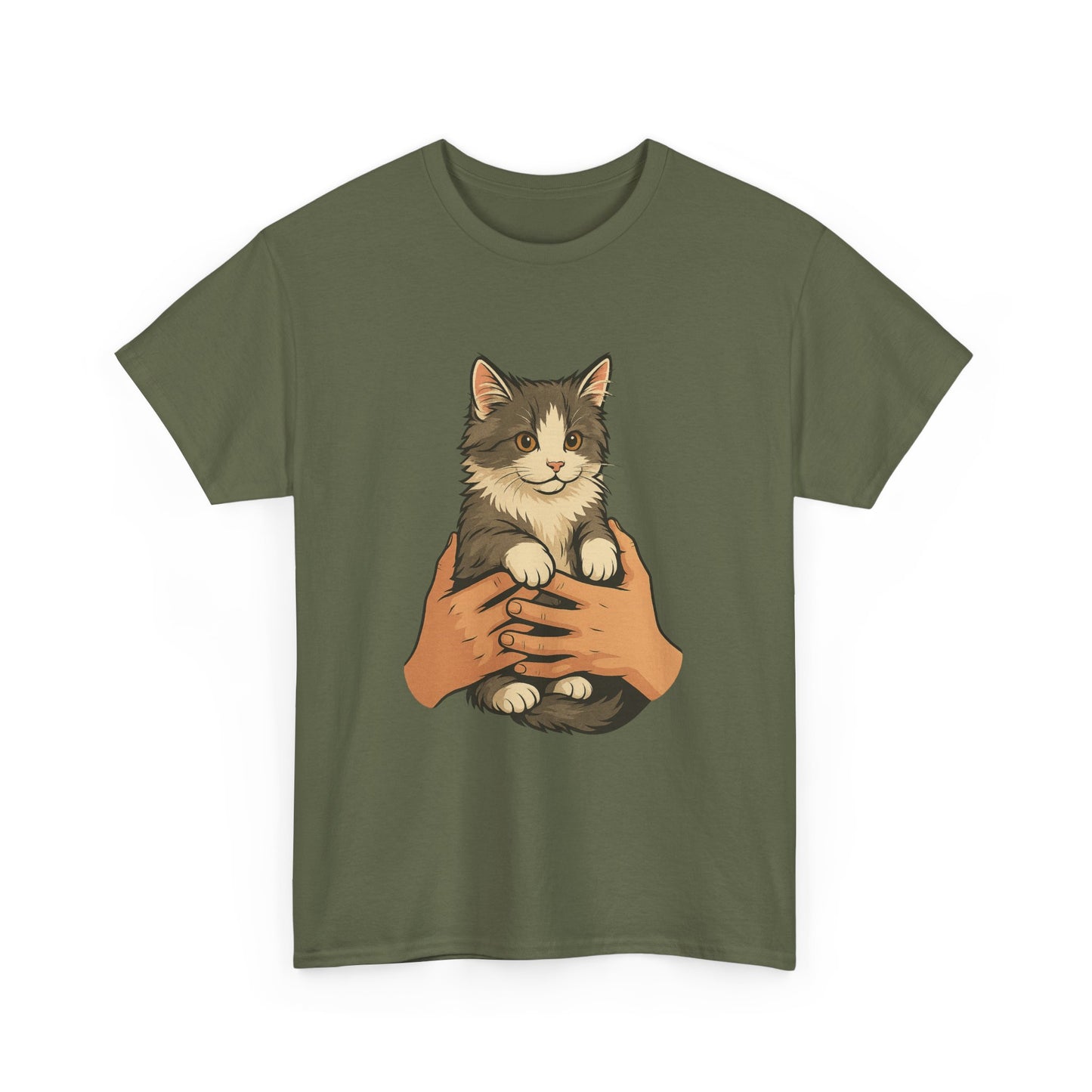 Cat Lover's Unisex Heavy Cotton Tee - Cute Cat Design, Pet Owner Gift, Animal Lover Shirt, Cozy Everyday Wear, Perfect for Birthdays