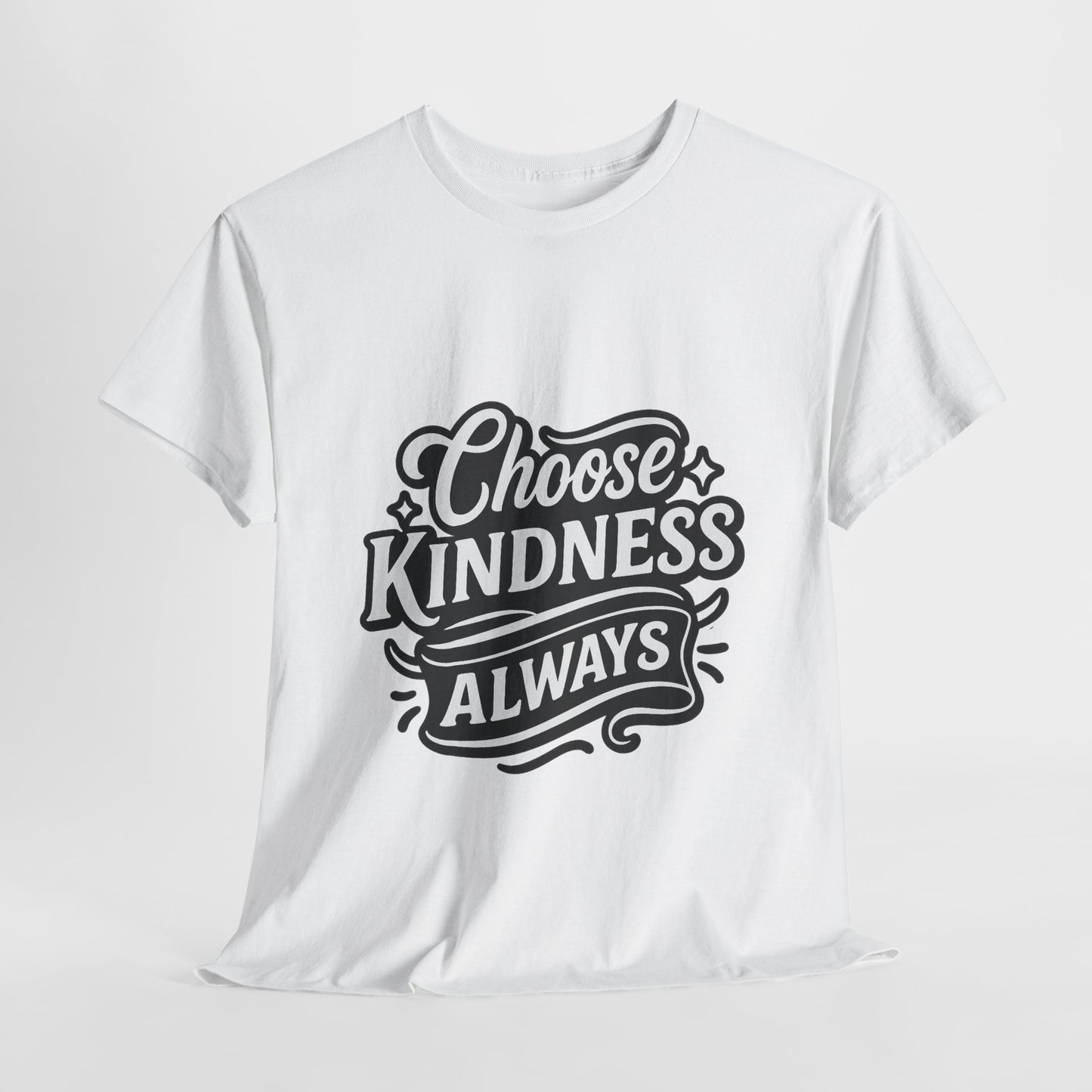 Choose Kindness Unisex Heavy Cotton Tee, Inspirational Shirt, Gift for Friends, Positive Vibes, Uplifting Apparel, Everyday Wear