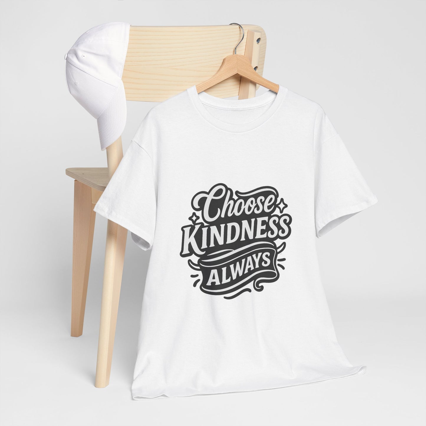 Choose Kindness Unisex Heavy Cotton Tee, Inspirational Shirt, Gift for Friends, Positive Vibes, Uplifting Apparel, Everyday Wear