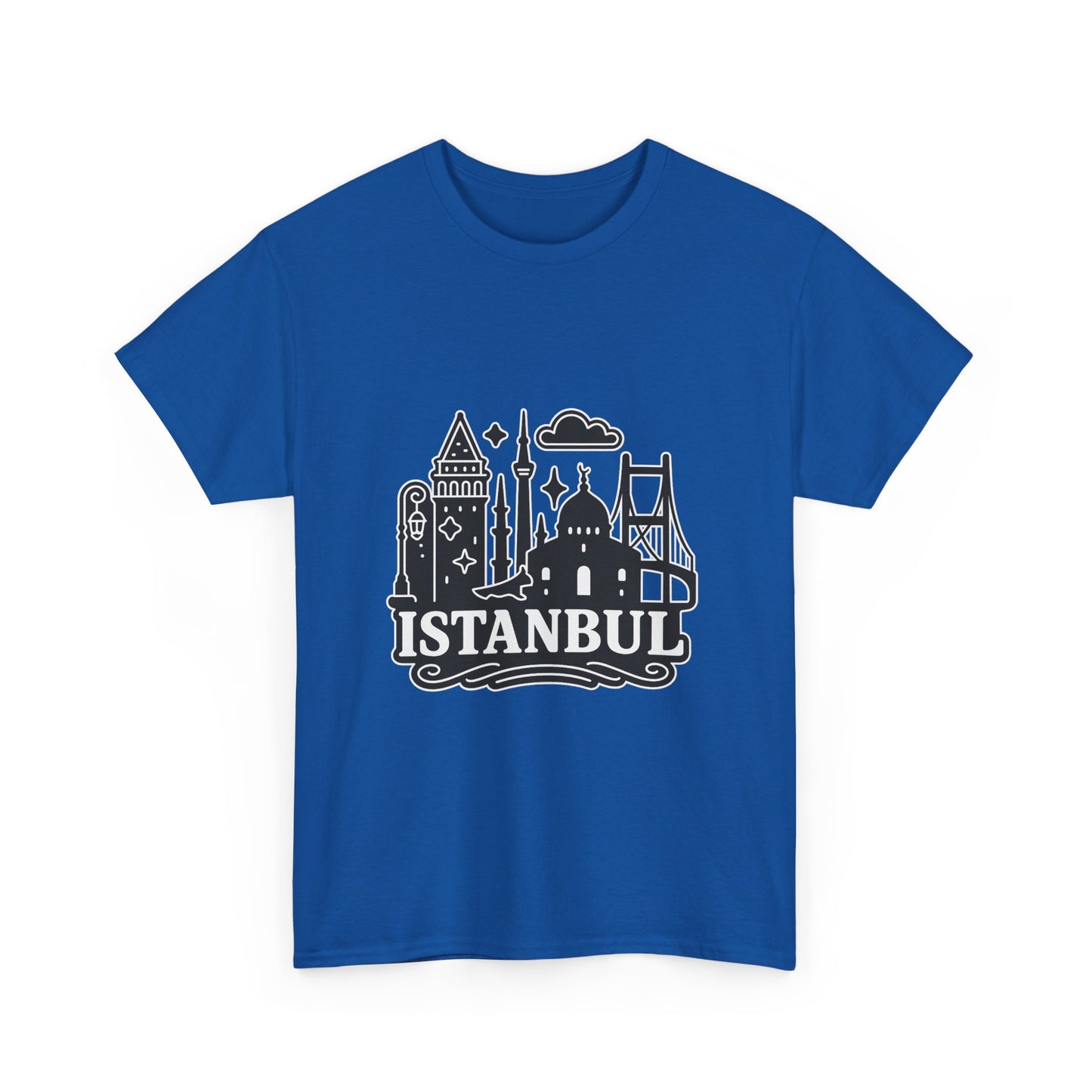 Istanbul Cityscape Unisex Heavy Cotton Tee, Travel Shirt, Gift for Travelers, Casual Style, Urban Outfit, Adventure Apparel