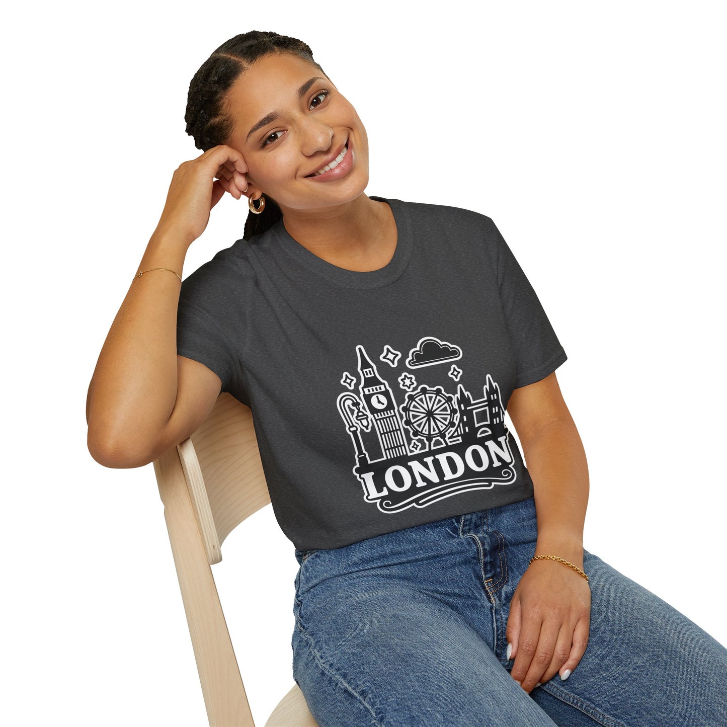 London Skyline Graphic Unisex T-Shirt, Travel Shirt, City Lover Gift, Holiday Apparel, Souvenir Tee