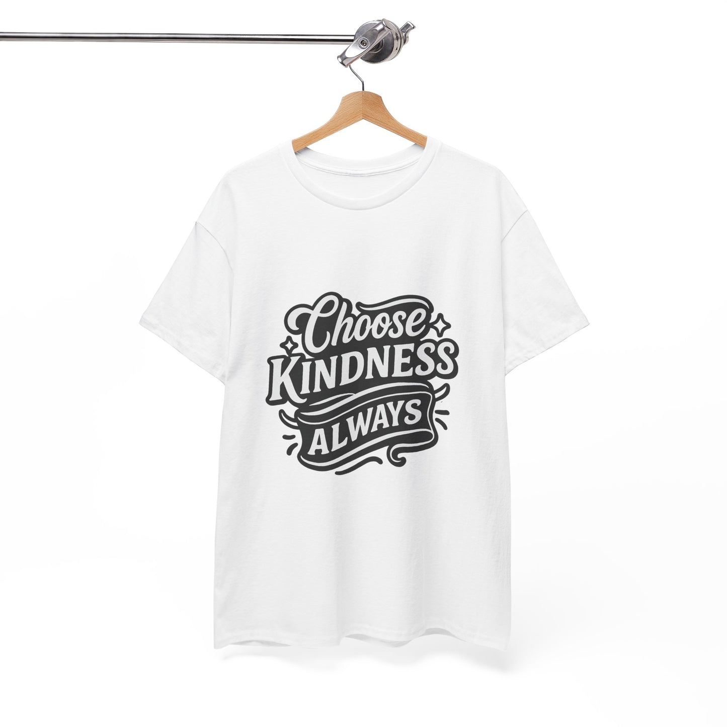 Choose Kindness Unisex Heavy Cotton Tee, Inspirational Shirt, Gift for Friends, Positive Vibes, Uplifting Apparel, Everyday Wear