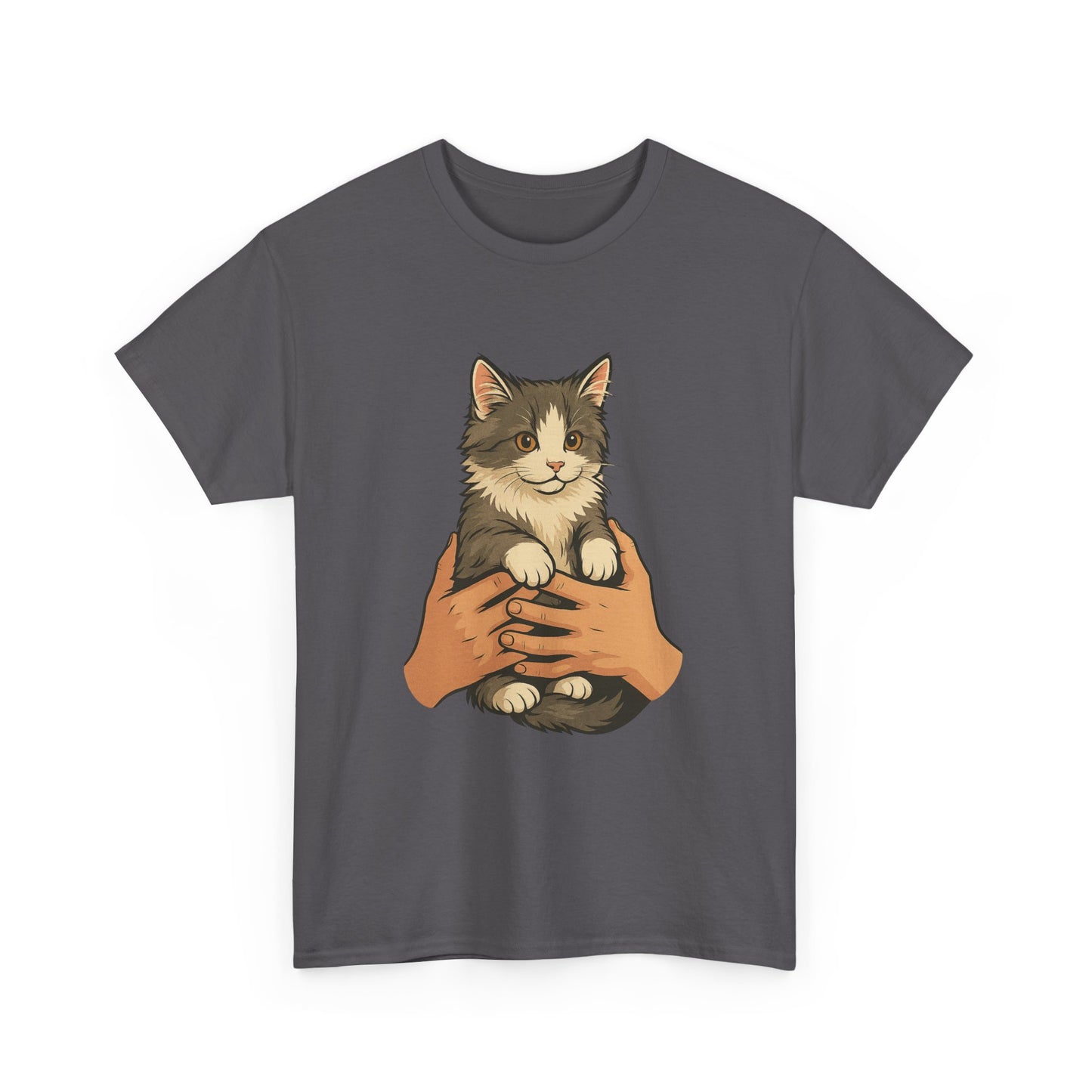 Cat Lover's Unisex Heavy Cotton Tee - Cute Cat Design, Pet Owner Gift, Animal Lover Shirt, Cozy Everyday Wear, Perfect for Birthdays