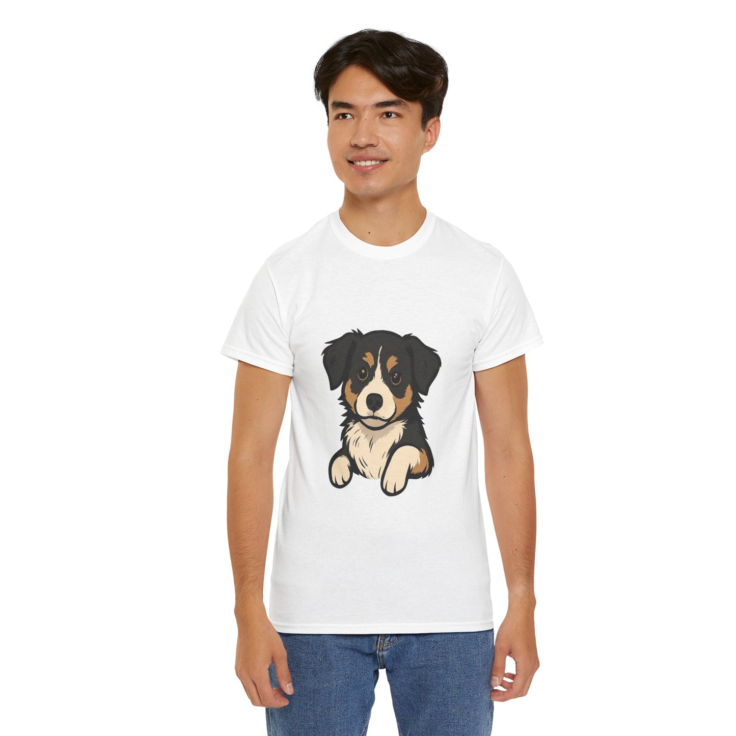 Adorable Dog Graphic Tee, Pet Lover Shirt, Gift for Dog Owners, Casual Everyday Wear, Doggie Vibes T-Shirt