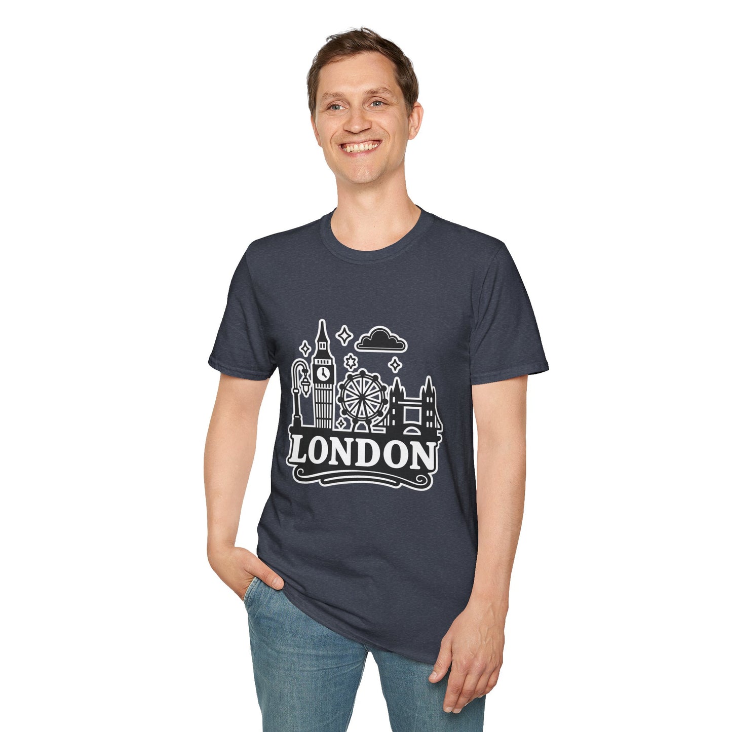 London Skyline Graphic Unisex T-Shirt, Travel Shirt, City Lover Gift, Holiday Apparel, Souvenir Tee