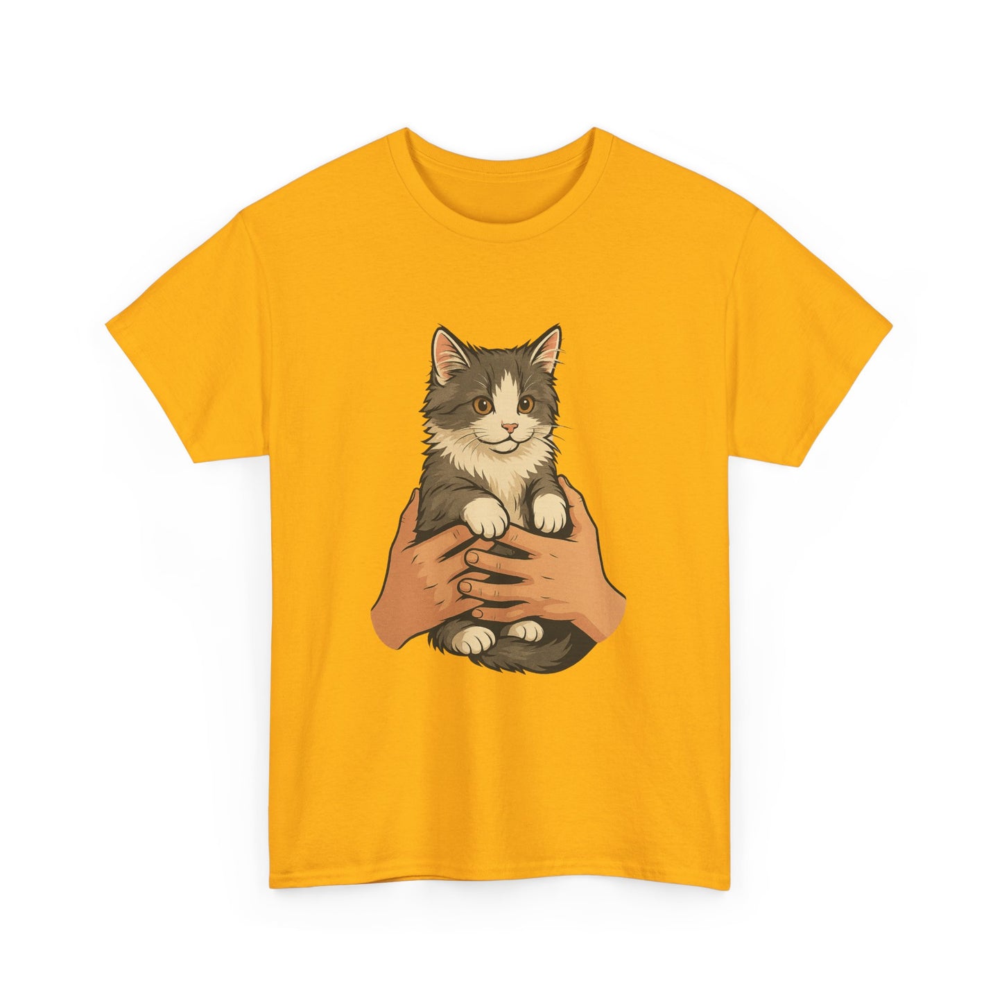 Cat Lover's Unisex Heavy Cotton Tee - Cute Cat Design, Pet Owner Gift, Animal Lover Shirt, Cozy Everyday Wear, Perfect for Birthdays