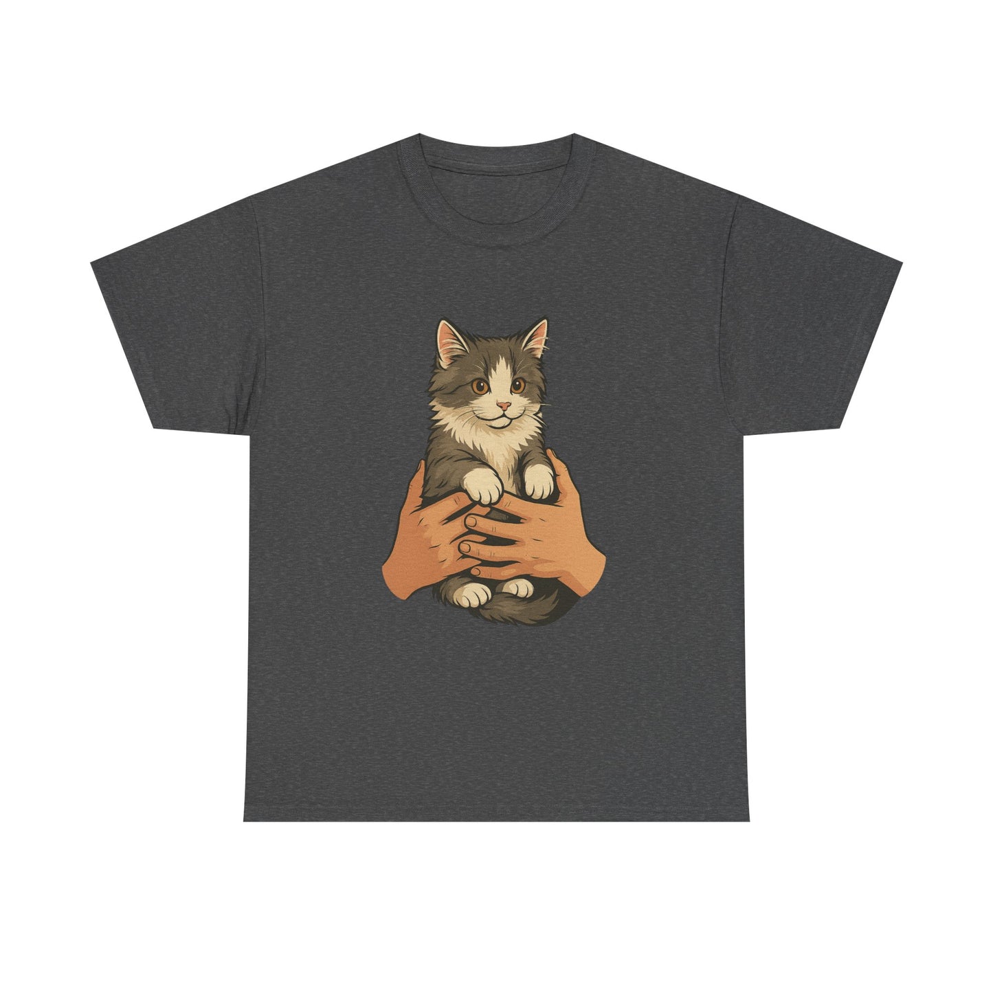 Cat Lover's Unisex Heavy Cotton Tee - Cute Cat Design, Pet Owner Gift, Animal Lover Shirt, Cozy Everyday Wear, Perfect for Birthdays