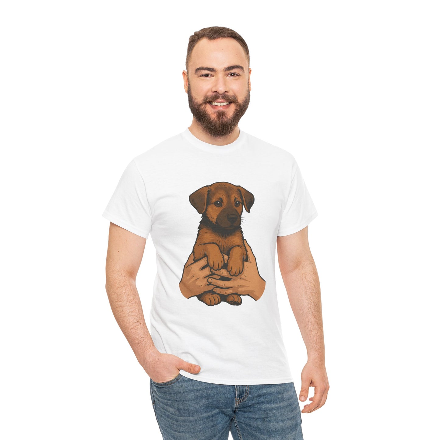 Adorable Puppy Love Unisex Tee - Perfect Gift for Dog Lovers, Animal Rescue Advocates, Pet Adoption Events, Casual Wear, Gift for Dogs