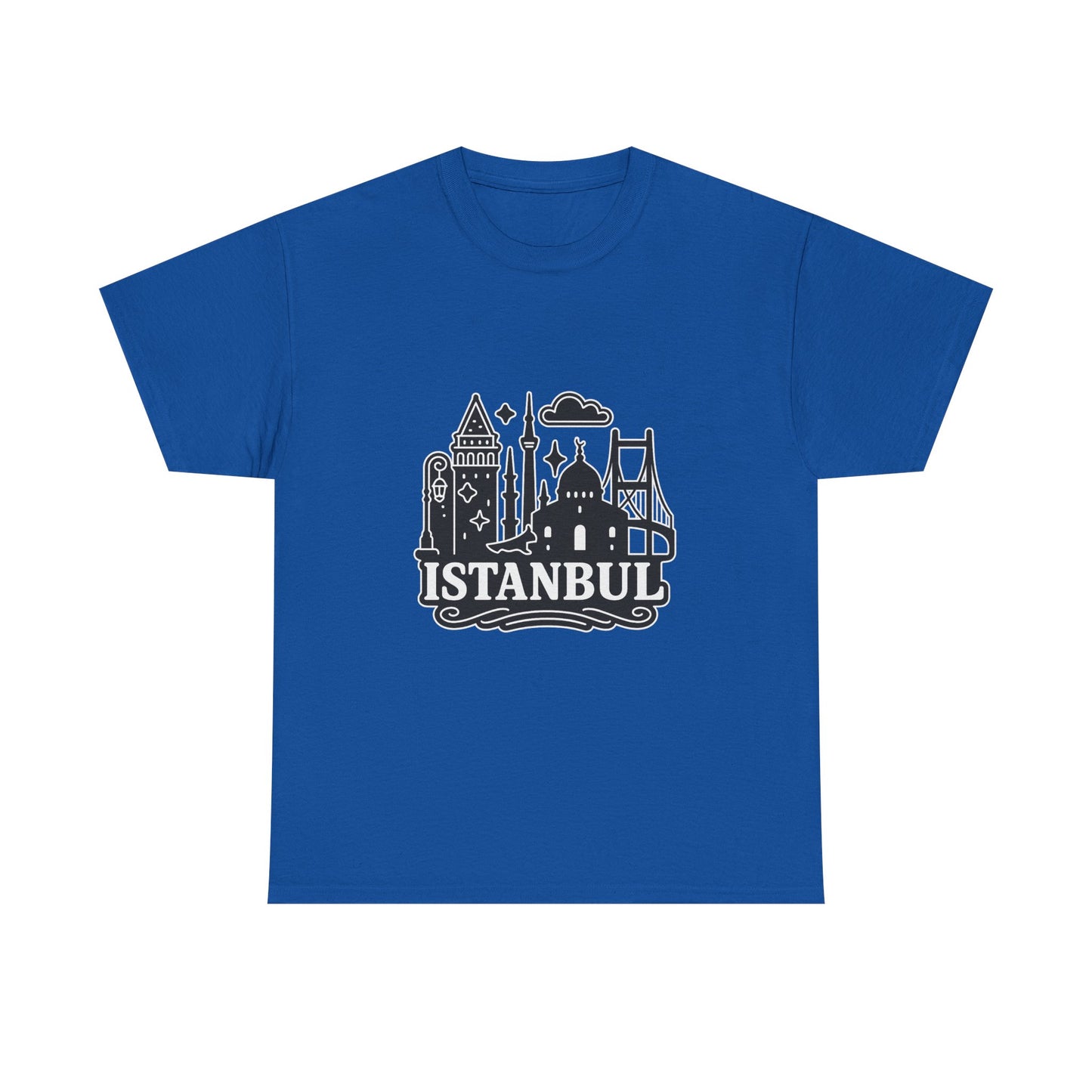 Istanbul Cityscape Unisex Heavy Cotton Tee, Travel Shirt, Gift for Travelers, Casual Style, Urban Outfit, Adventure Apparel