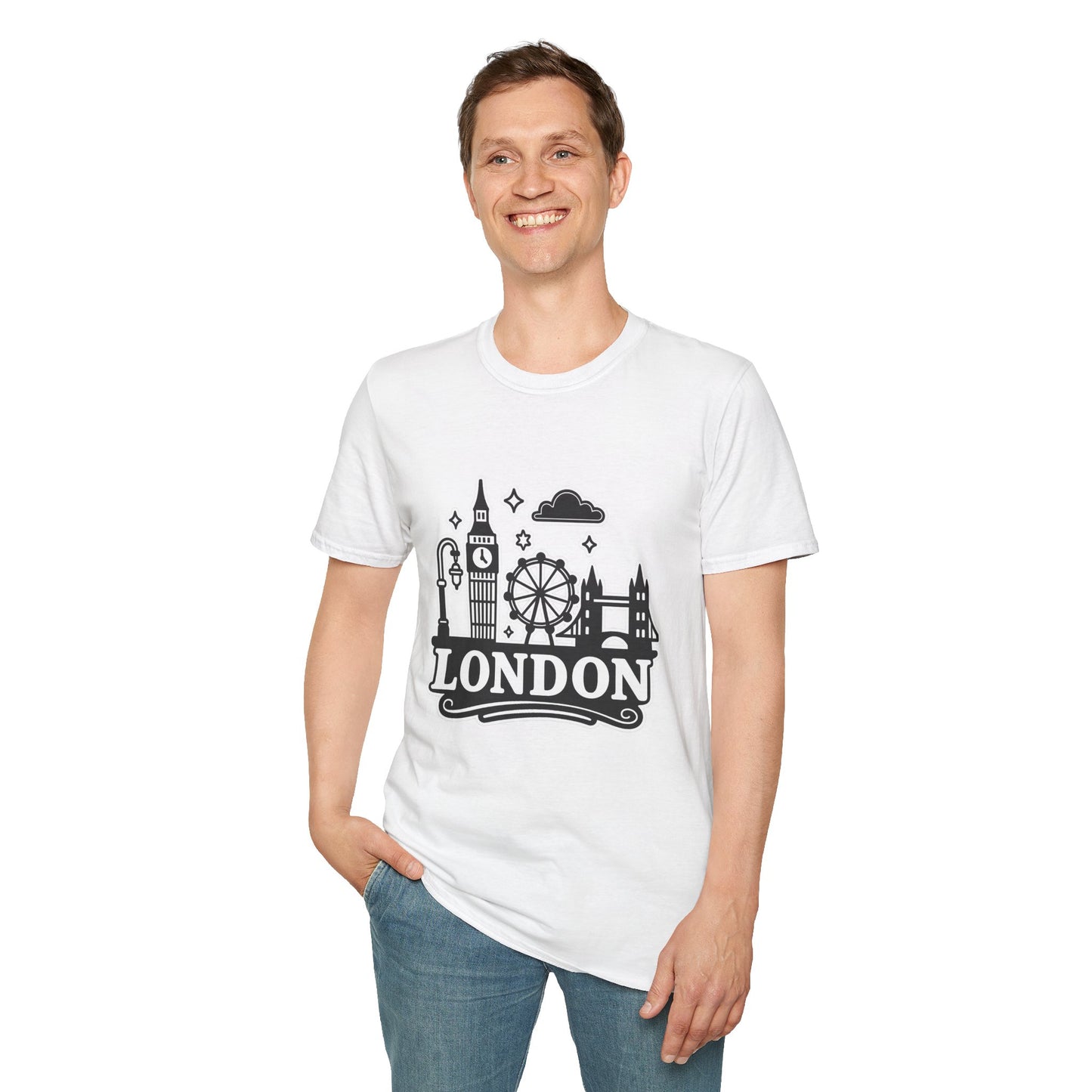 London Skyline Graphic Unisex T-Shirt, Travel Shirt, City Lover Gift, Holiday Apparel, Souvenir Tee