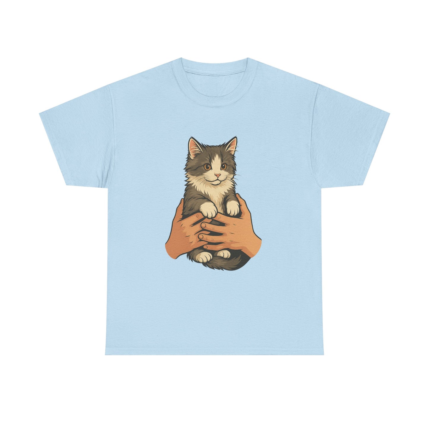 Cat Lover's Unisex Heavy Cotton Tee - Cute Cat Design, Pet Owner Gift, Animal Lover Shirt, Cozy Everyday Wear, Perfect for Birthdays