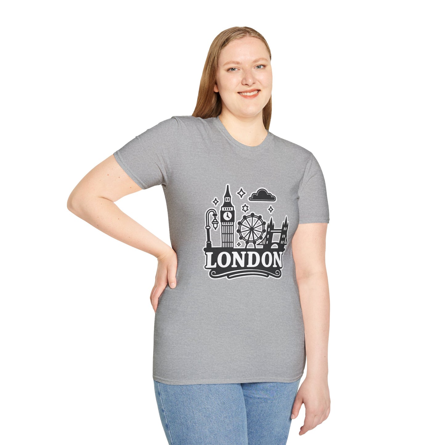 London Skyline Graphic Unisex T-Shirt, Travel Shirt, City Lover Gift, Holiday Apparel, Souvenir Tee