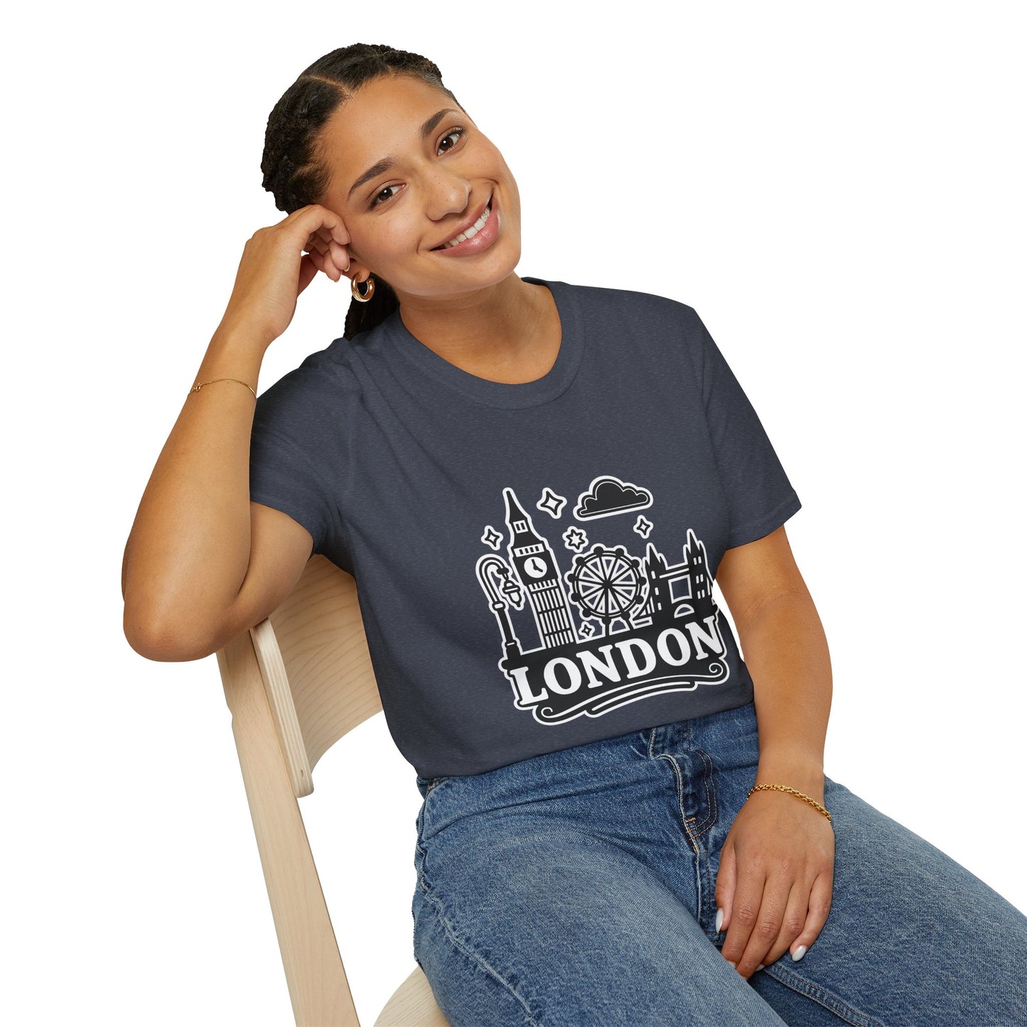 London Skyline Graphic Unisex T-Shirt, Travel Shirt, City Lover Gift, Holiday Apparel, Souvenir Tee