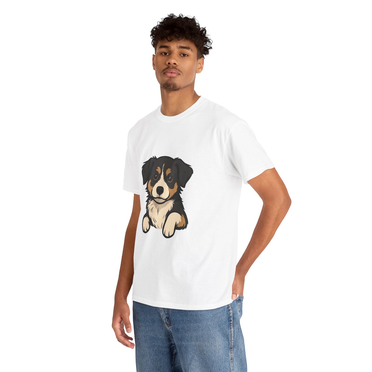 Adorable Dog Graphic Tee, Pet Lover Shirt, Gift for Dog Owners, Casual Everyday Wear, Doggie Vibes T-Shirt