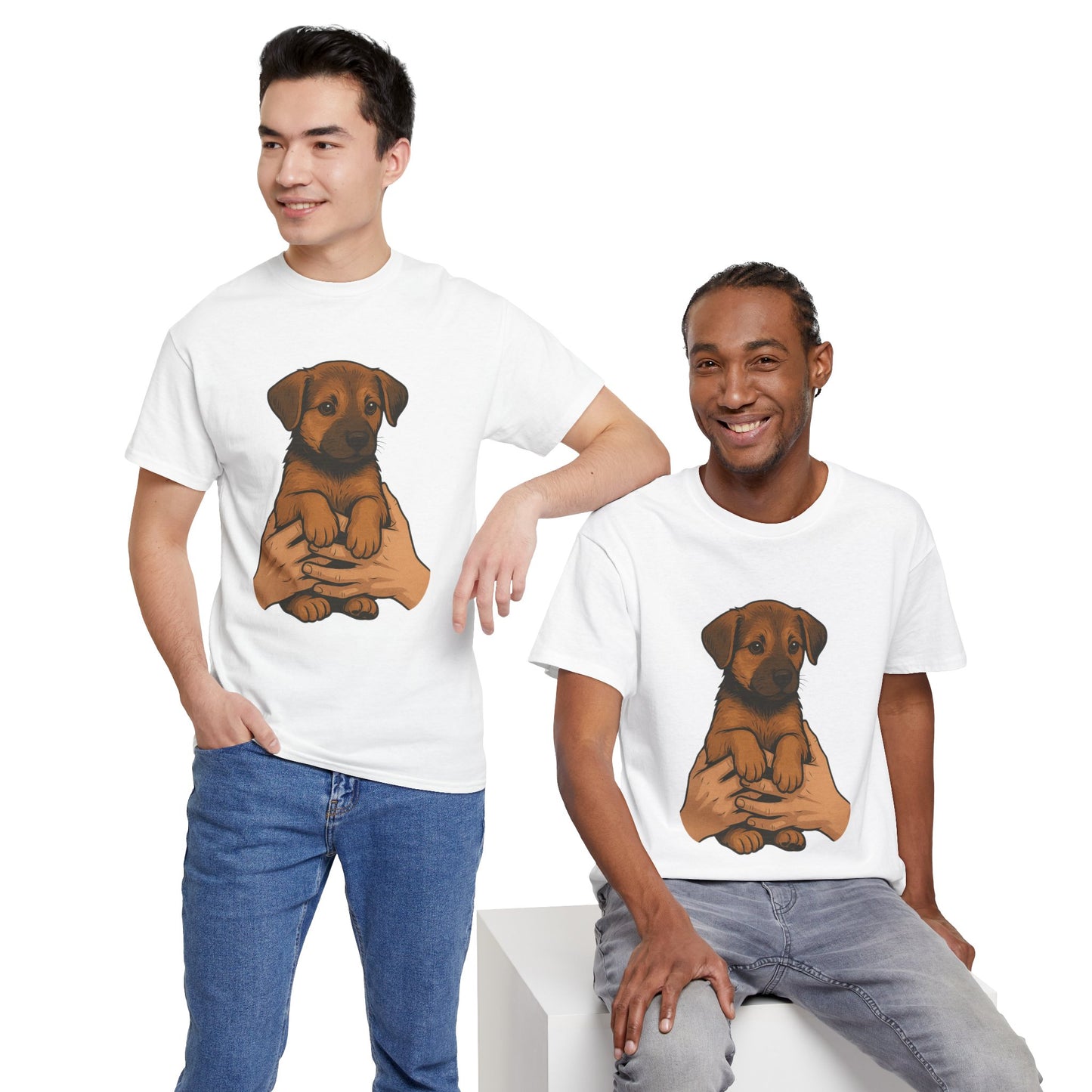 Adorable Puppy Love Unisex Tee - Perfect Gift for Dog Lovers, Animal Rescue Advocates, Pet Adoption Events, Casual Wear, Gift for Dogs