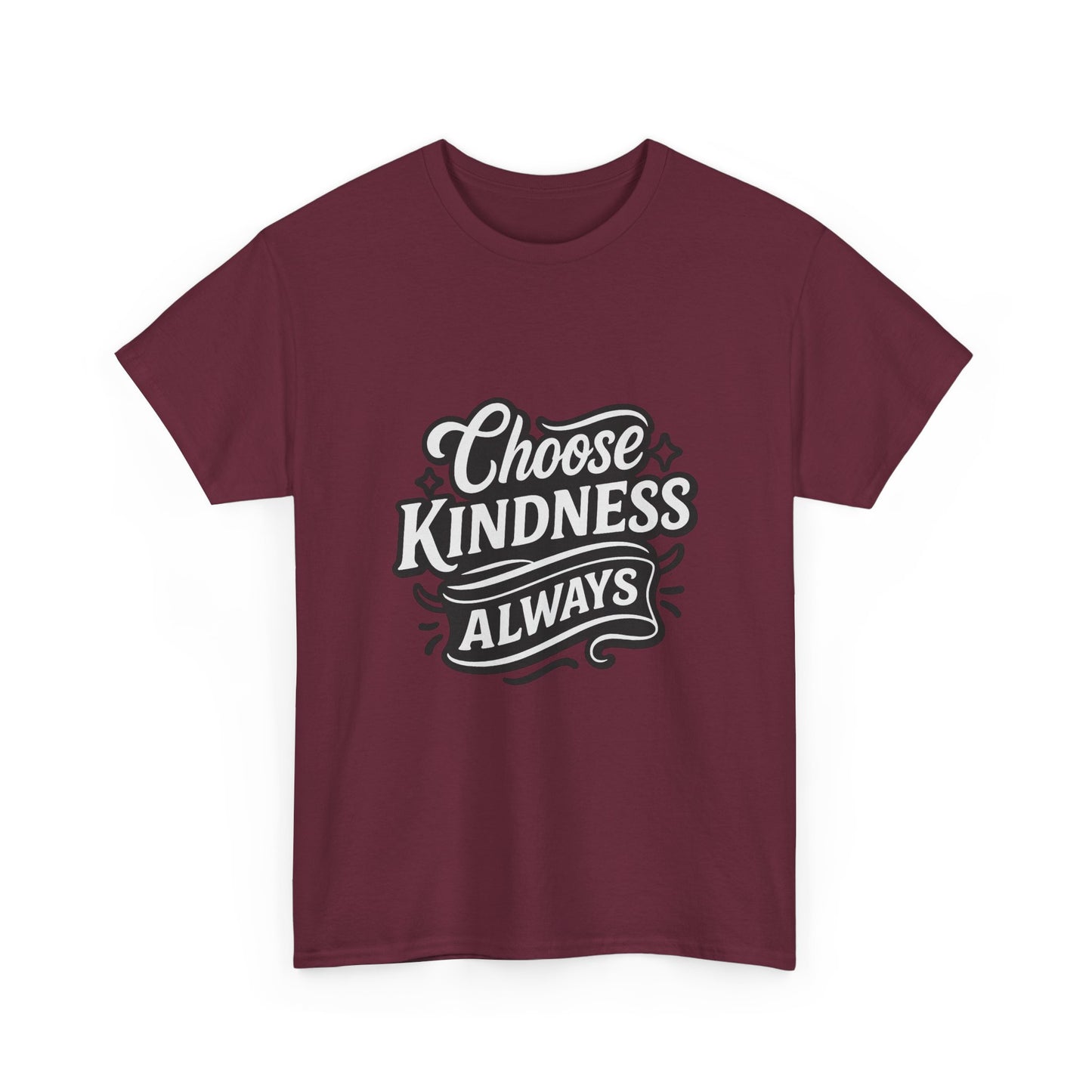 Choose Kindness Unisex Heavy Cotton Tee, Inspirational Shirt, Gift for Friends, Positive Vibes, Uplifting Apparel, Everyday Wear