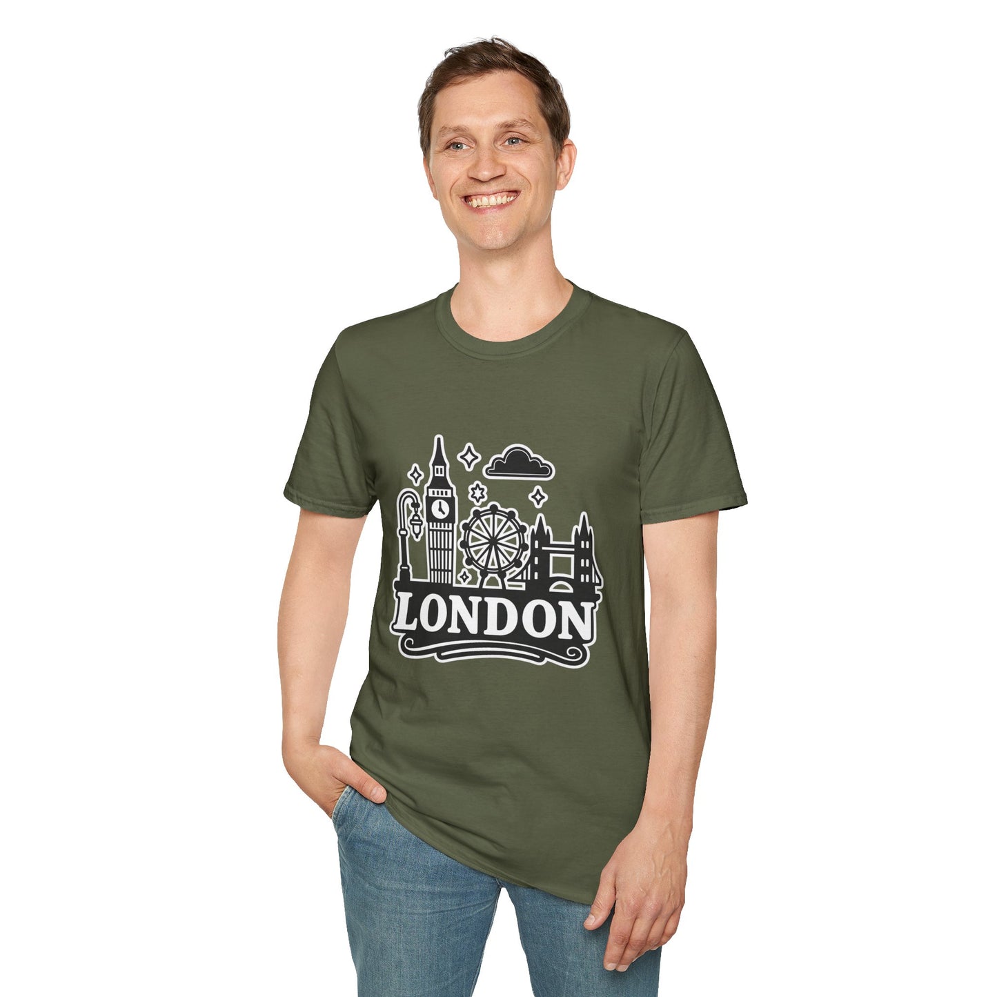 London Skyline Graphic Unisex T-Shirt, Travel Shirt, City Lover Gift, Holiday Apparel, Souvenir Tee
