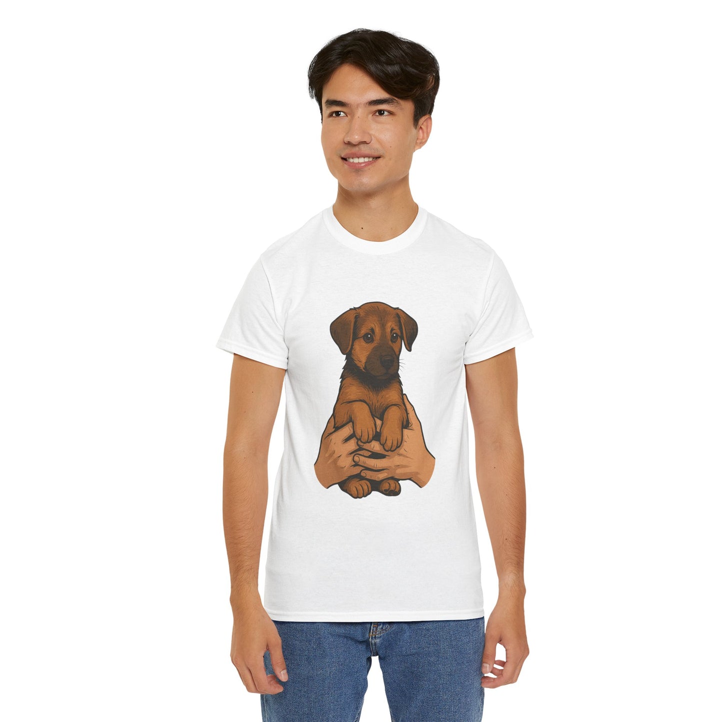 Adorable Puppy Love Unisex Tee - Perfect Gift for Dog Lovers, Animal Rescue Advocates, Pet Adoption Events, Casual Wear, Gift for Dogs