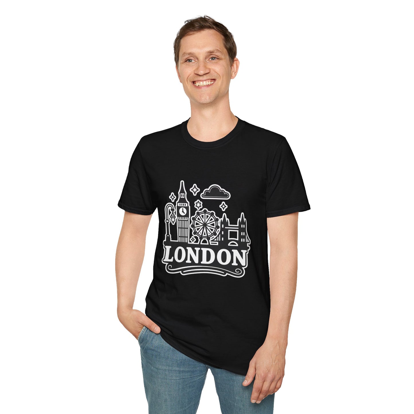 London Skyline Graphic Unisex T-Shirt, Travel Shirt, City Lover Gift, Holiday Apparel, Souvenir Tee