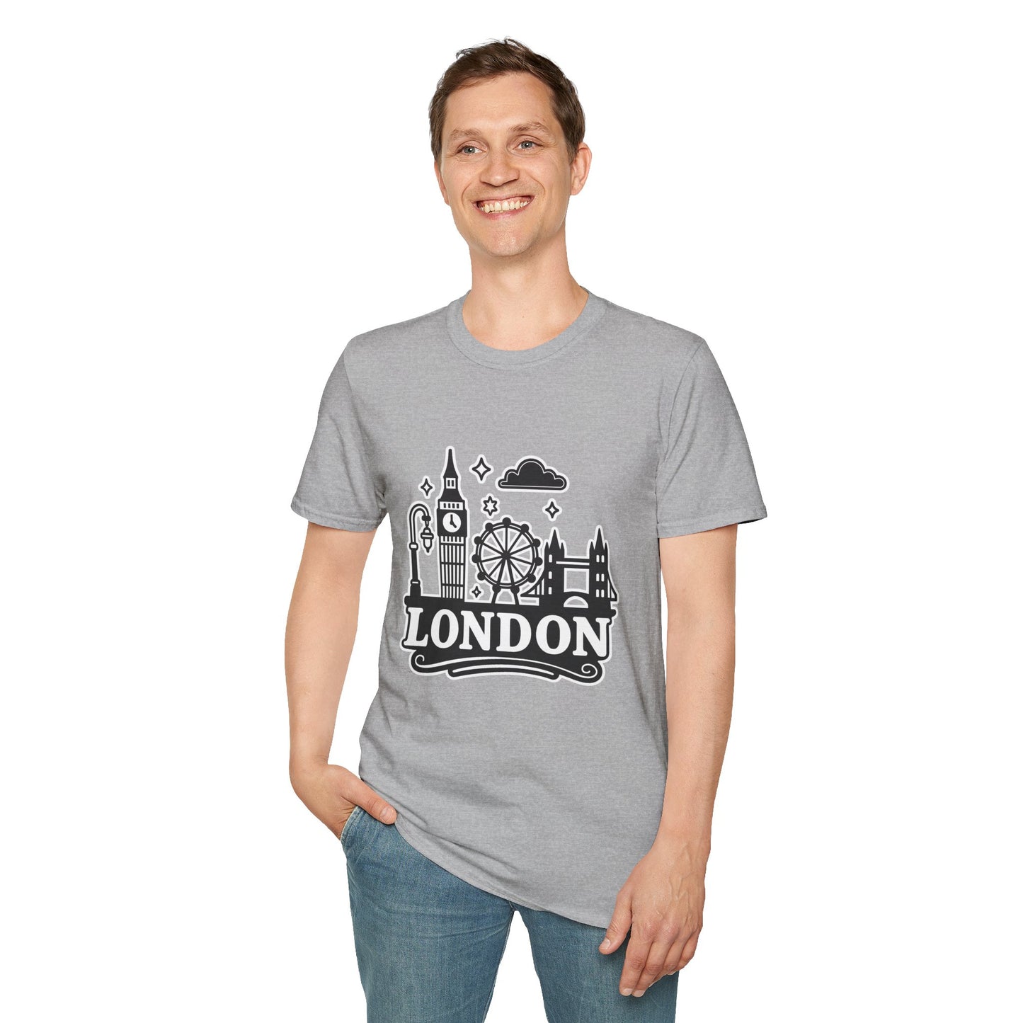 London Skyline Graphic Unisex T-Shirt, Travel Shirt, City Lover Gift, Holiday Apparel, Souvenir Tee