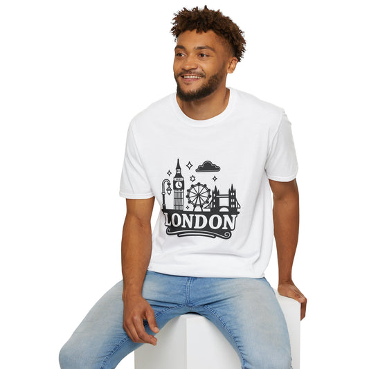 London Skyline Graphic Unisex T-Shirt, Travel Shirt, City Lover Gift, Holiday Apparel, Souvenir Tee
