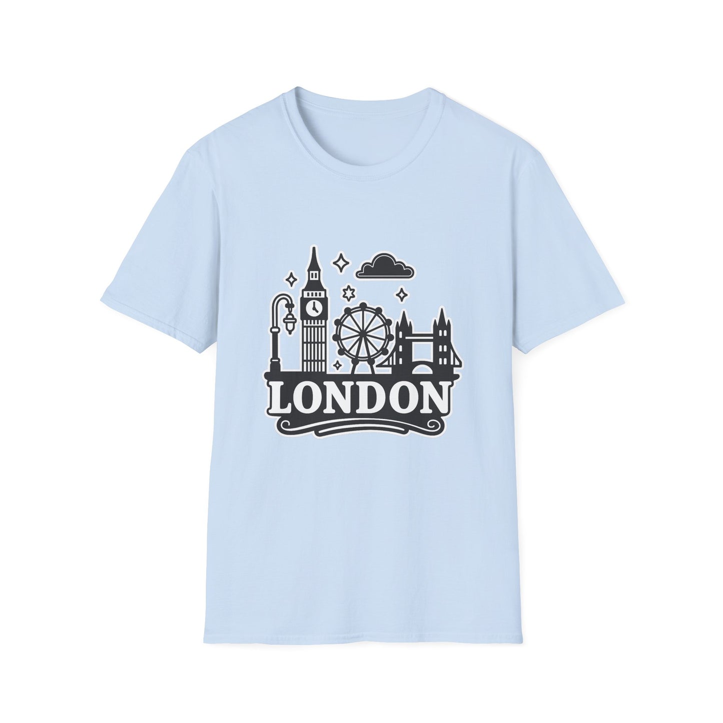 London Skyline Graphic Unisex T-Shirt, Travel Shirt, City Lover Gift, Holiday Apparel, Souvenir Tee