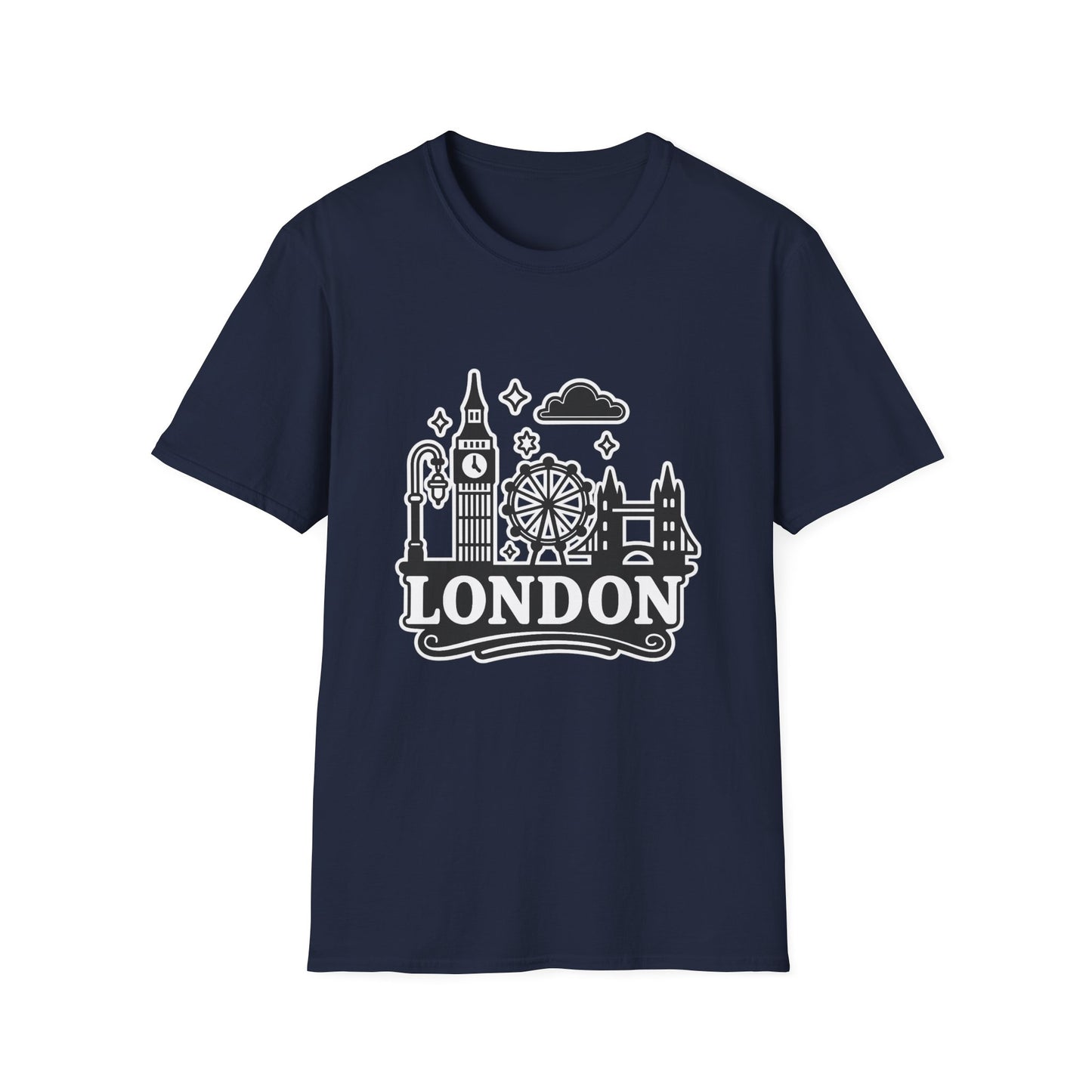 London Skyline Graphic Unisex T-Shirt, Travel Shirt, City Lover Gift, Holiday Apparel, Souvenir Tee