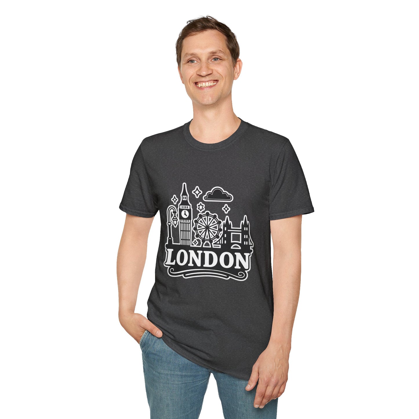 London Skyline Graphic Unisex T-Shirt, Travel Shirt, City Lover Gift, Holiday Apparel, Souvenir Tee