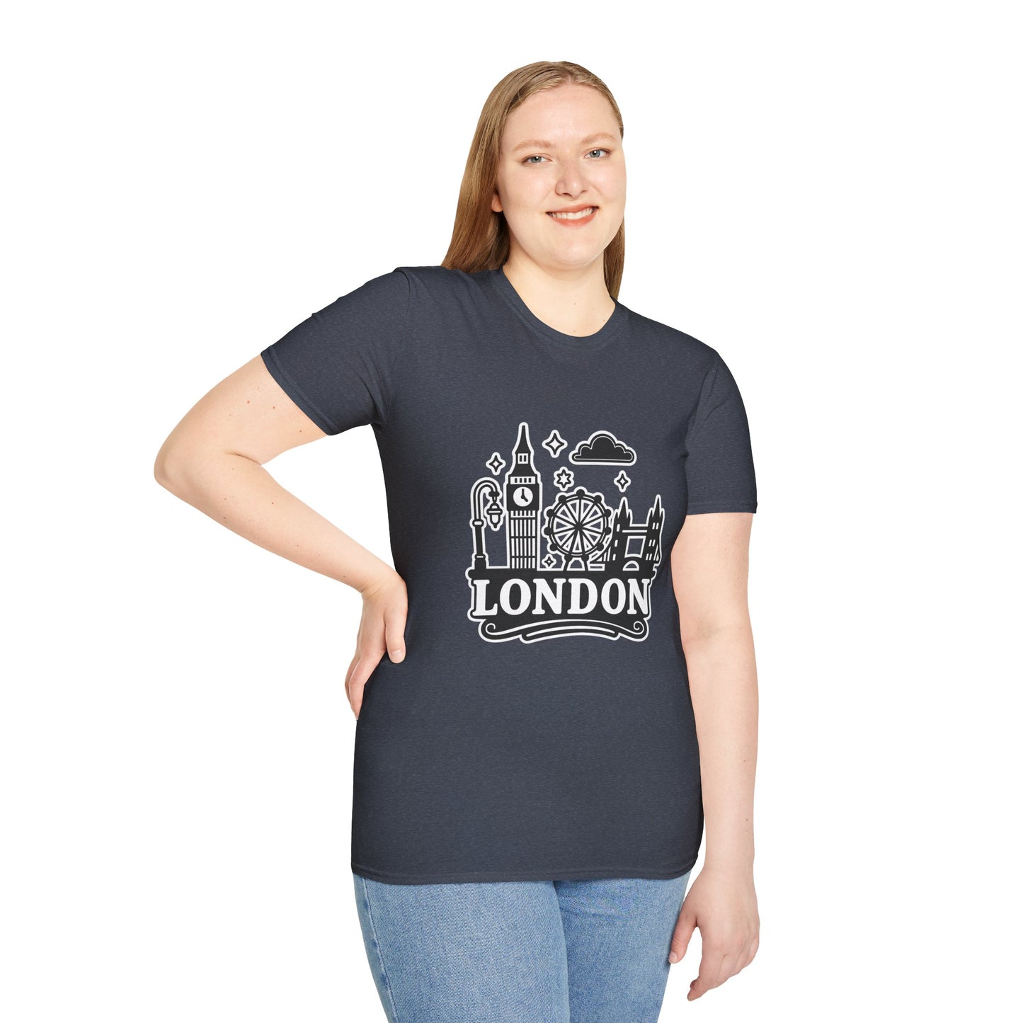 London Skyline Graphic Unisex T-Shirt, Travel Shirt, City Lover Gift, Holiday Apparel, Souvenir Tee