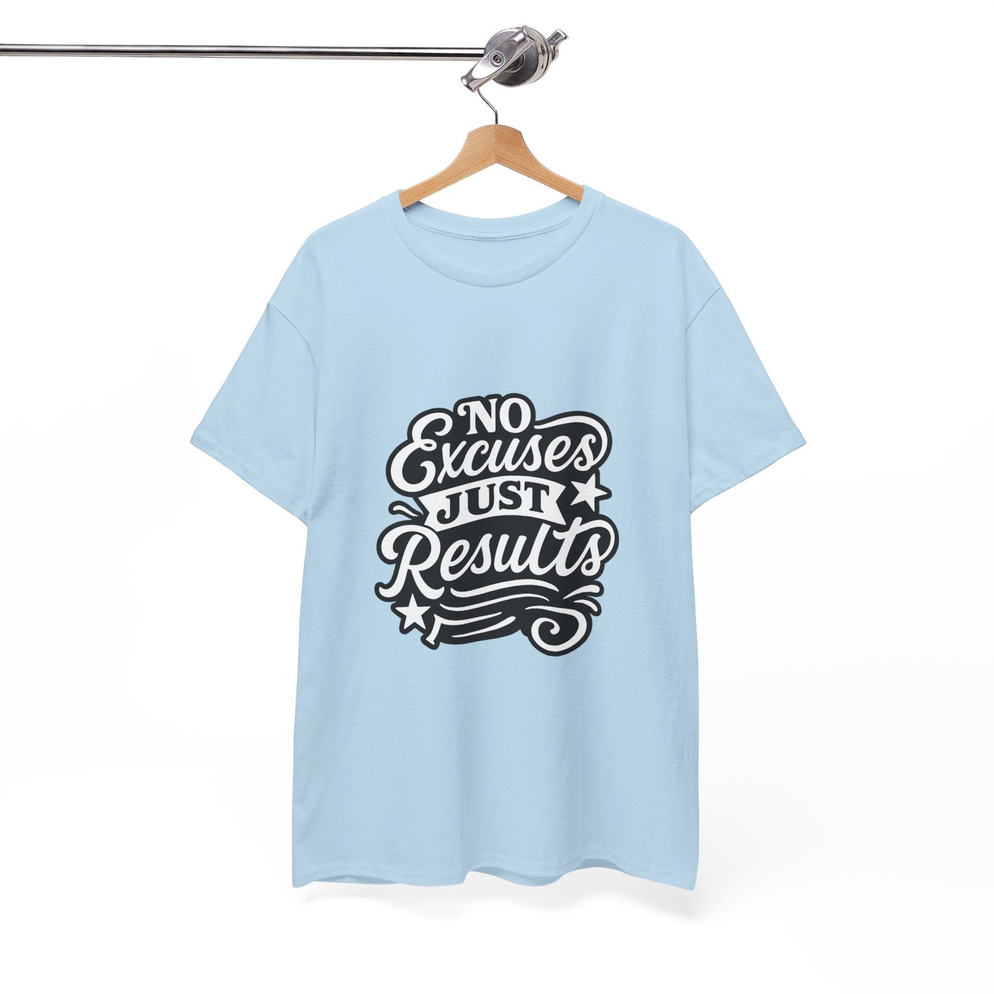 Motivational Unisex Heavy Cotton Tee - No Excuses Just Results, Fitness Apparel, Workout Shirt, Inspirational Clothing, Casual Wear, [...]