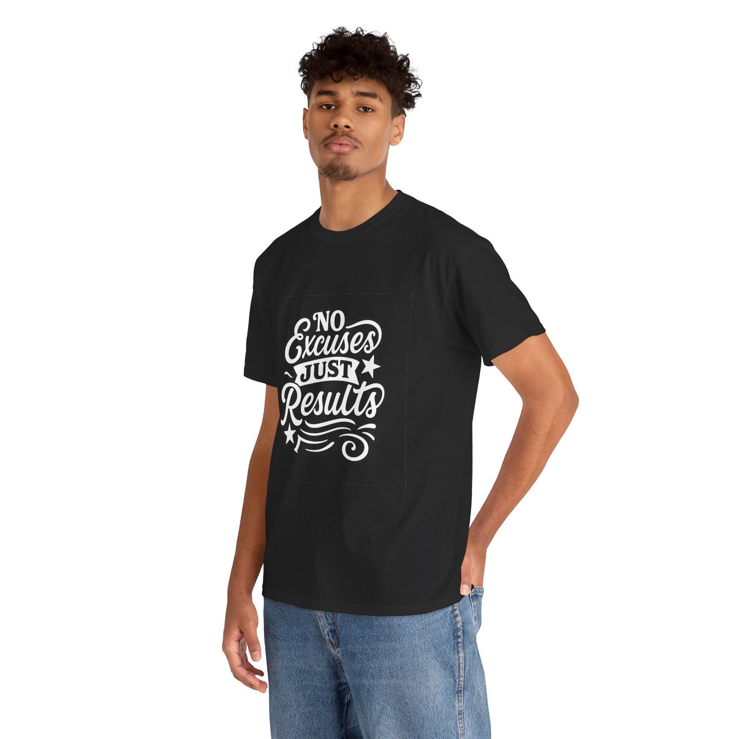 Motivational Unisex Heavy Cotton Tee - No Excuses Just Results, Fitness Apparel, Workout Shirt, Inspirational Clothing, Casual Wear, [...]