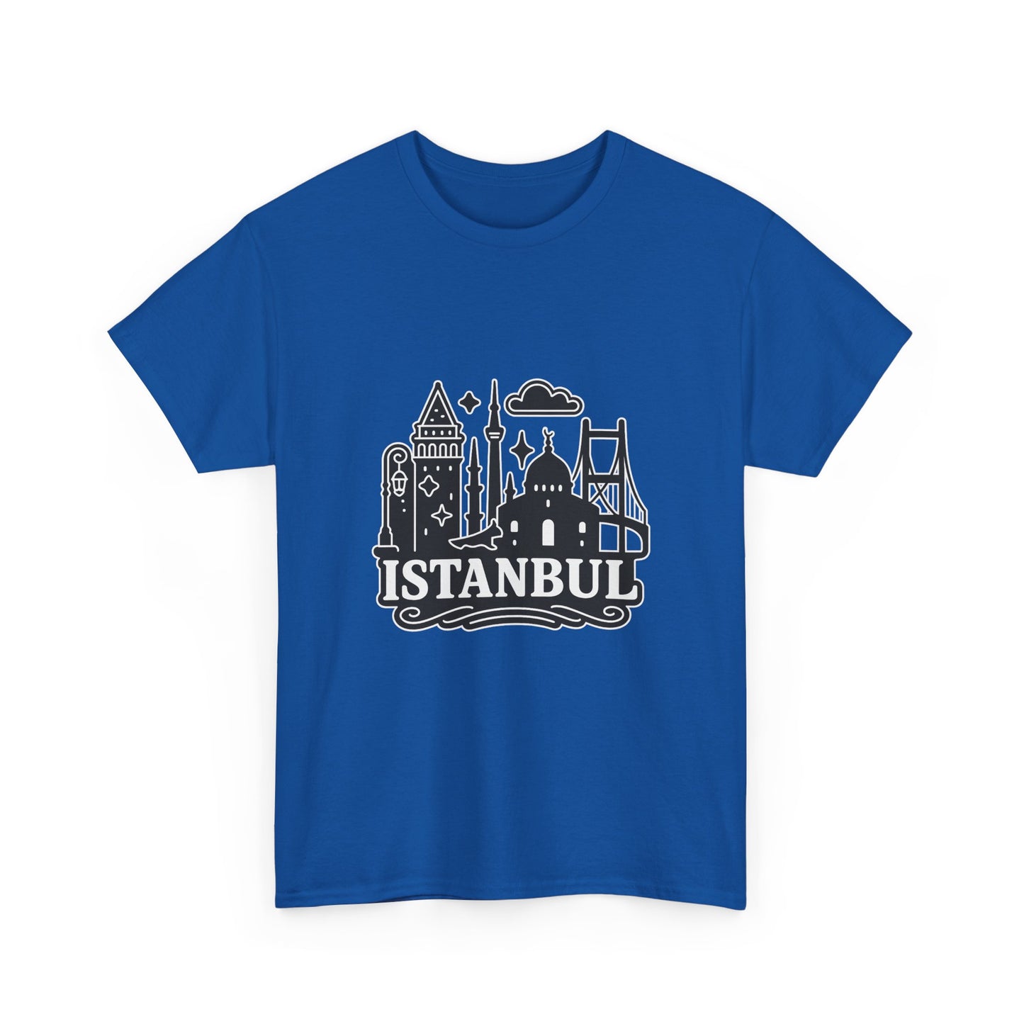 Istanbul Cityscape Unisex Heavy Cotton Tee, Travel Shirt, Gift for Travelers, Casual Style, Urban Outfit, Adventure Apparel